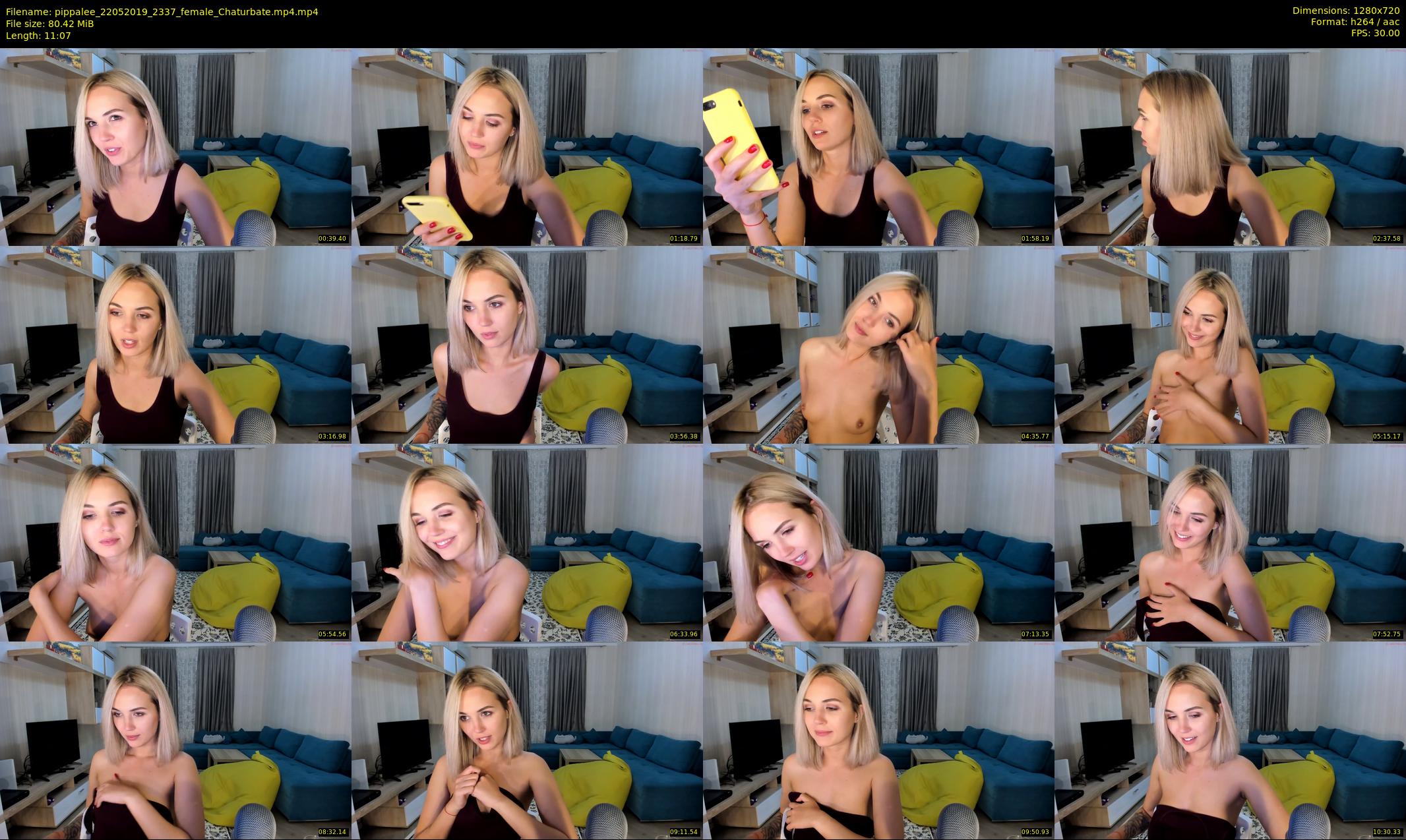 pippalee — 12 minute Chaturbate female cam show recording, 720p, May 22, 2019