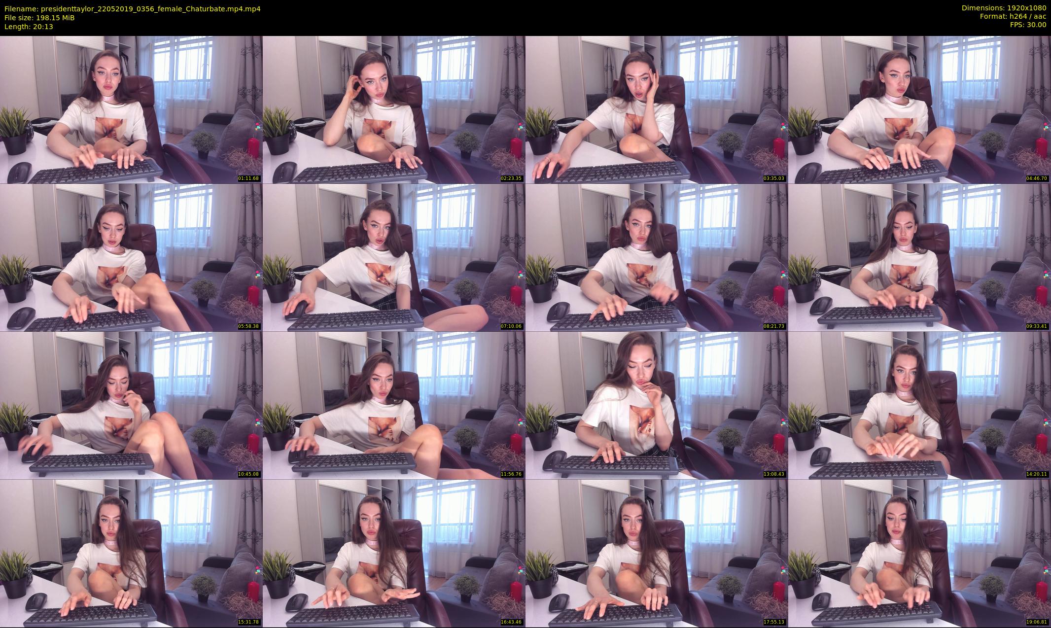 presidenttaylor — 21 minute Chaturbate female cam show recording, 1080p, May 22, 2019