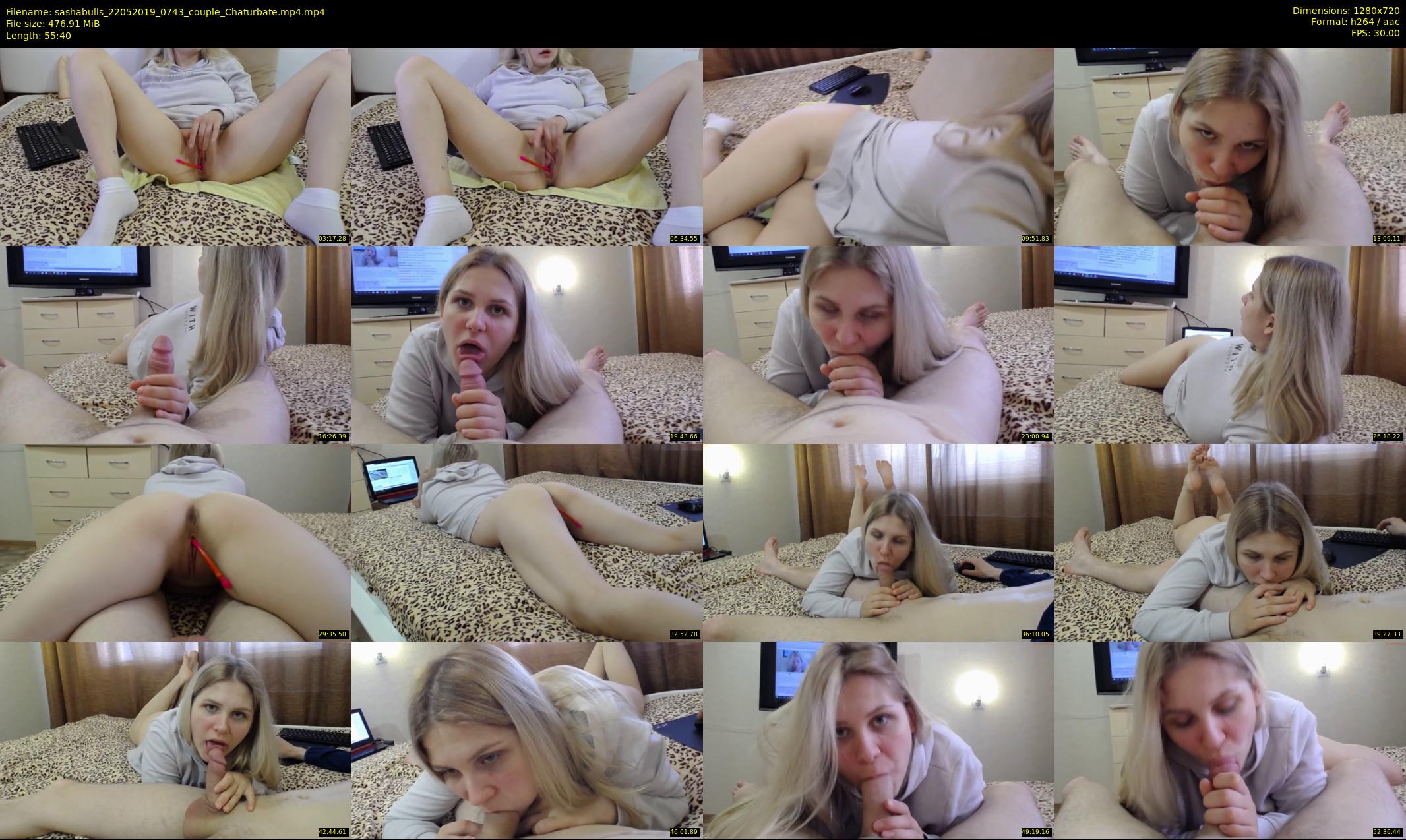 sashabulls — 56 minute Chaturbate couple cam show recording, 720p, May 22, 2019