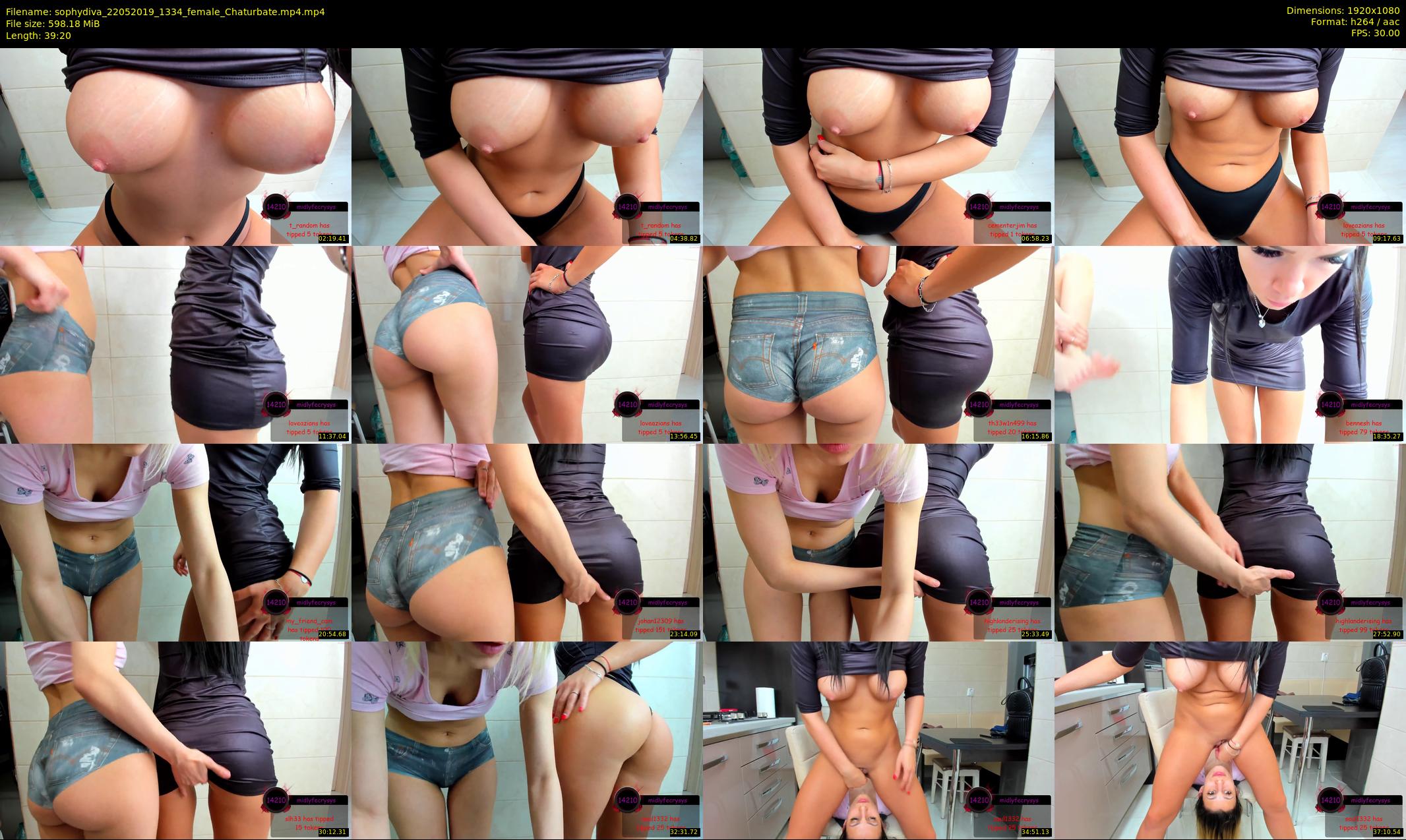 sophydiva — 40 minute Chaturbate female cam show recording, 1080p, May 22, 2019
