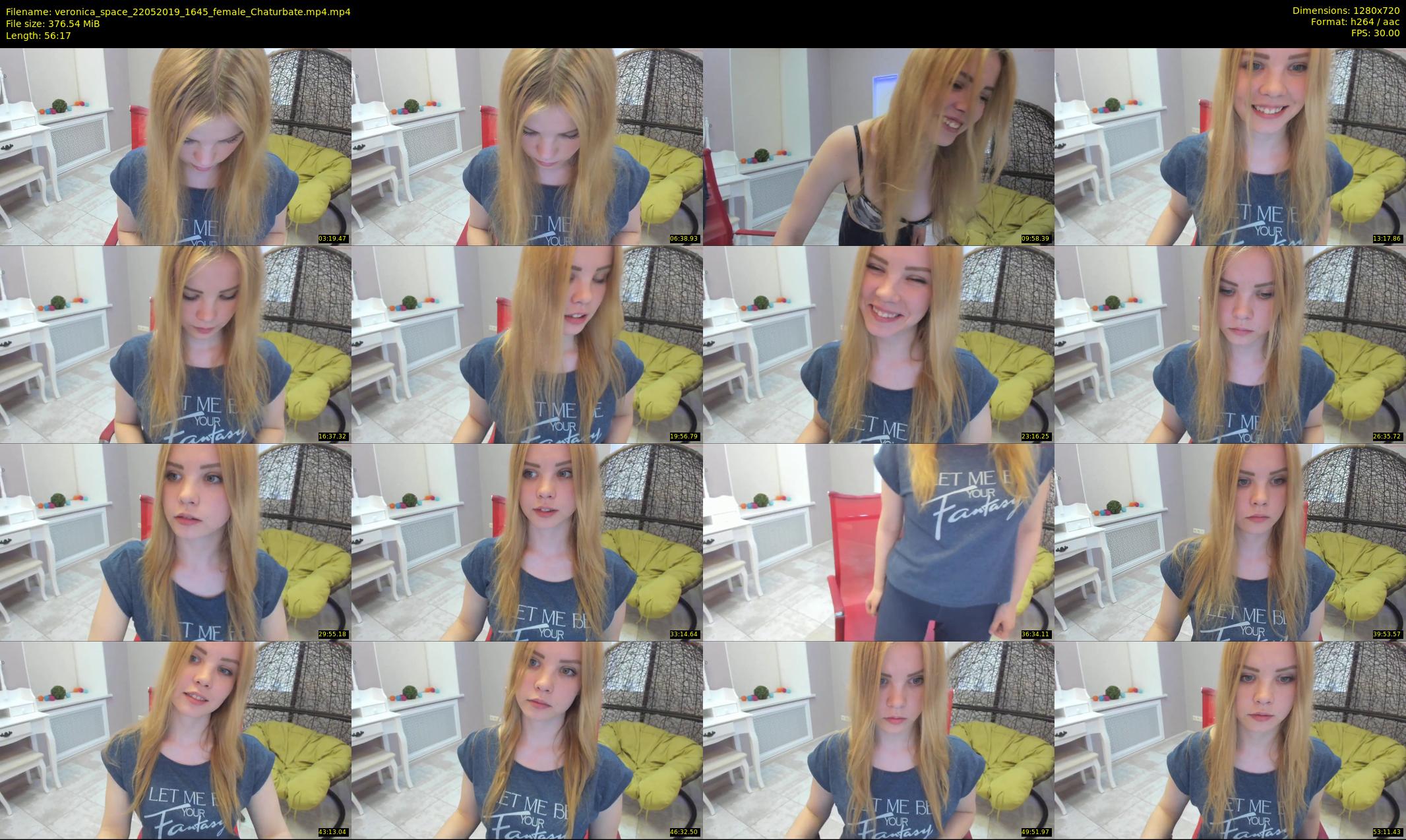 veronica_space — 57 minute Chaturbate female cam show recording, 720p, May 22, 2019