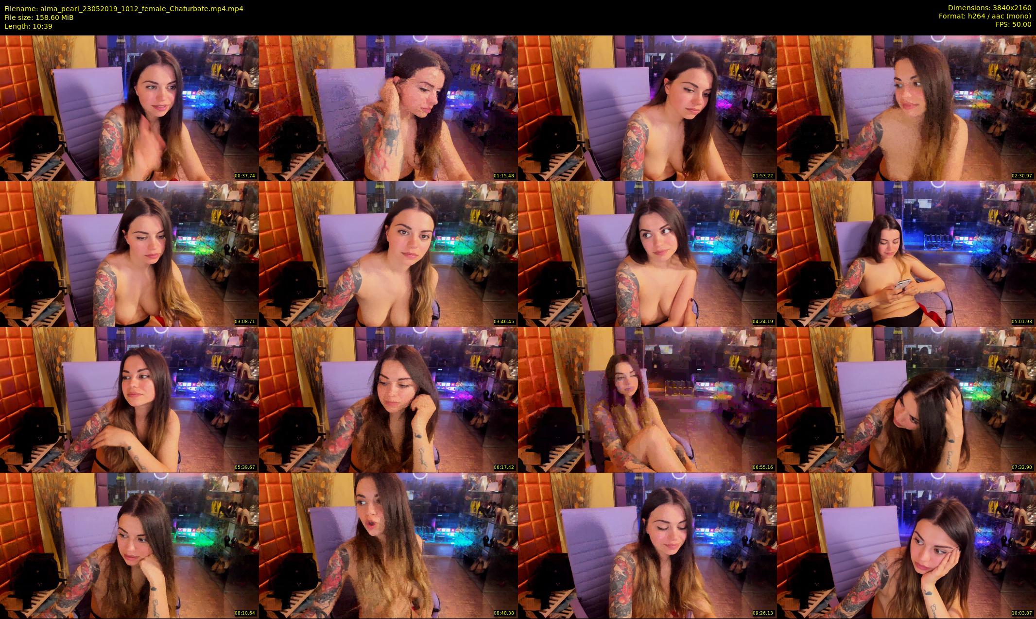 alma_pearl — 11 minute Chaturbate female cam show recording, 4K, May 23, 2019