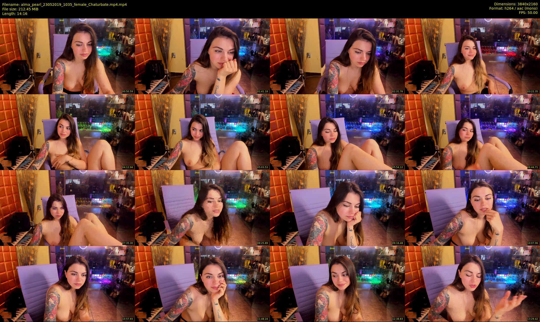 alma_pearl — 15 minute Chaturbate female cam show recording, 4K, May 23, 2019