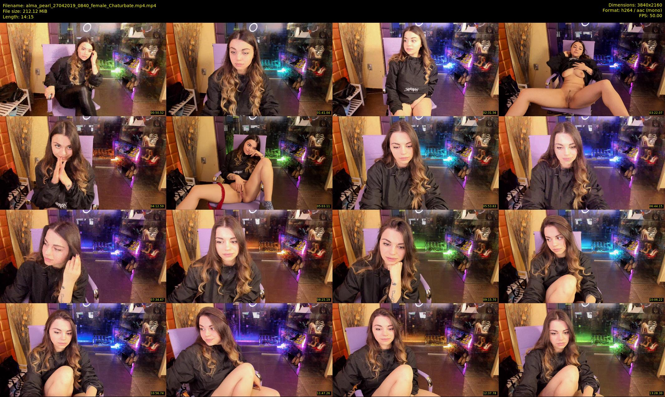 alma_pearl — 15 minute Chaturbate female cam show recording, 4K, Apr 27, 2019