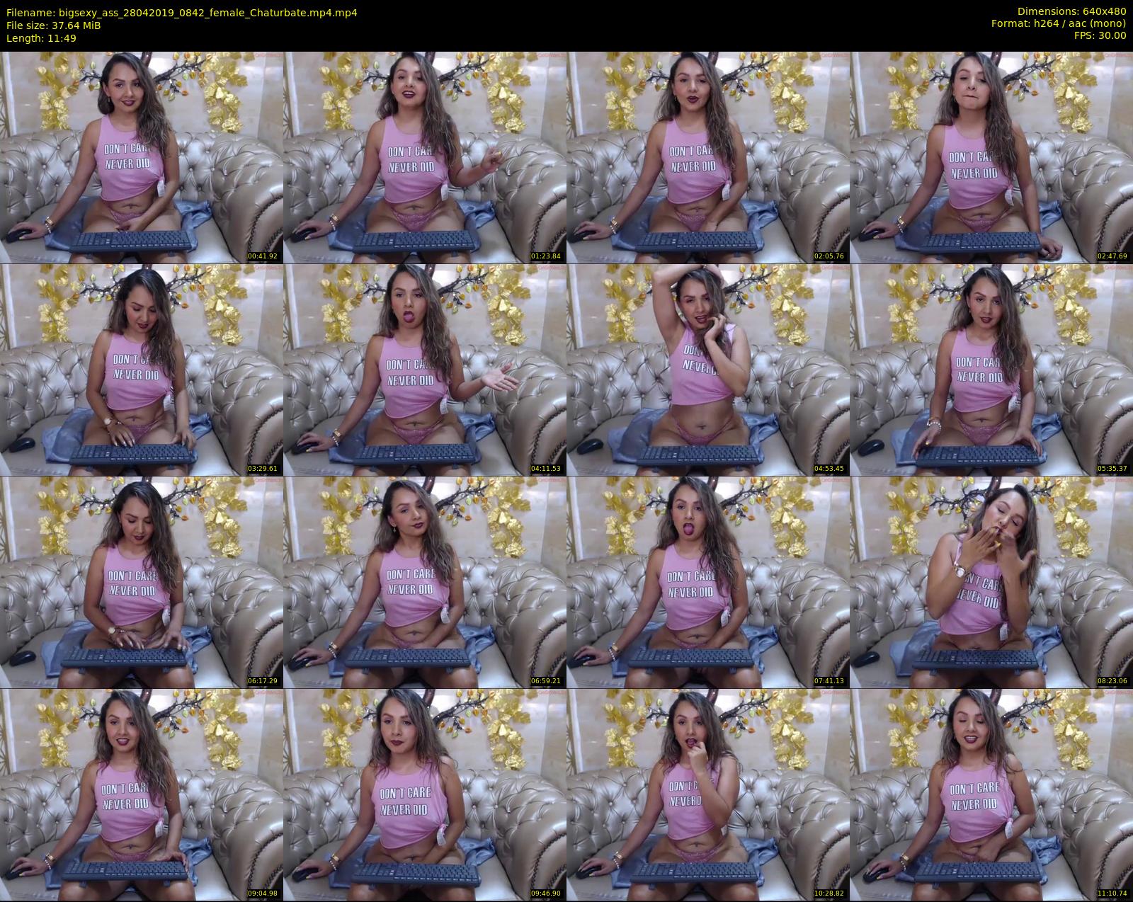 bigsexy_ass — 12 minute Chaturbate female cam show recording, 480p, Apr 28, 2019