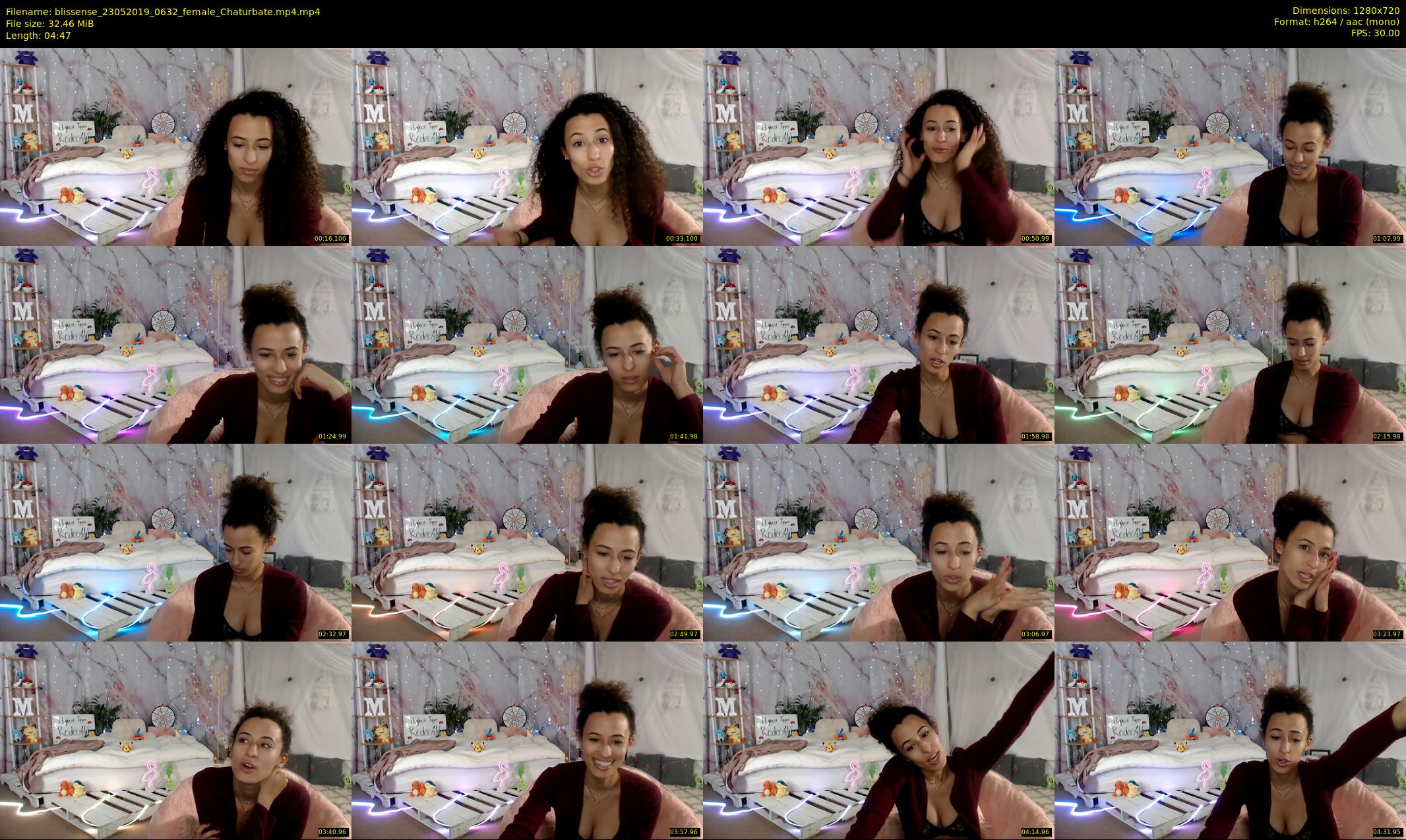 blissense — 5 minute Chaturbate female cam show recording, 720p, May 23, 2019