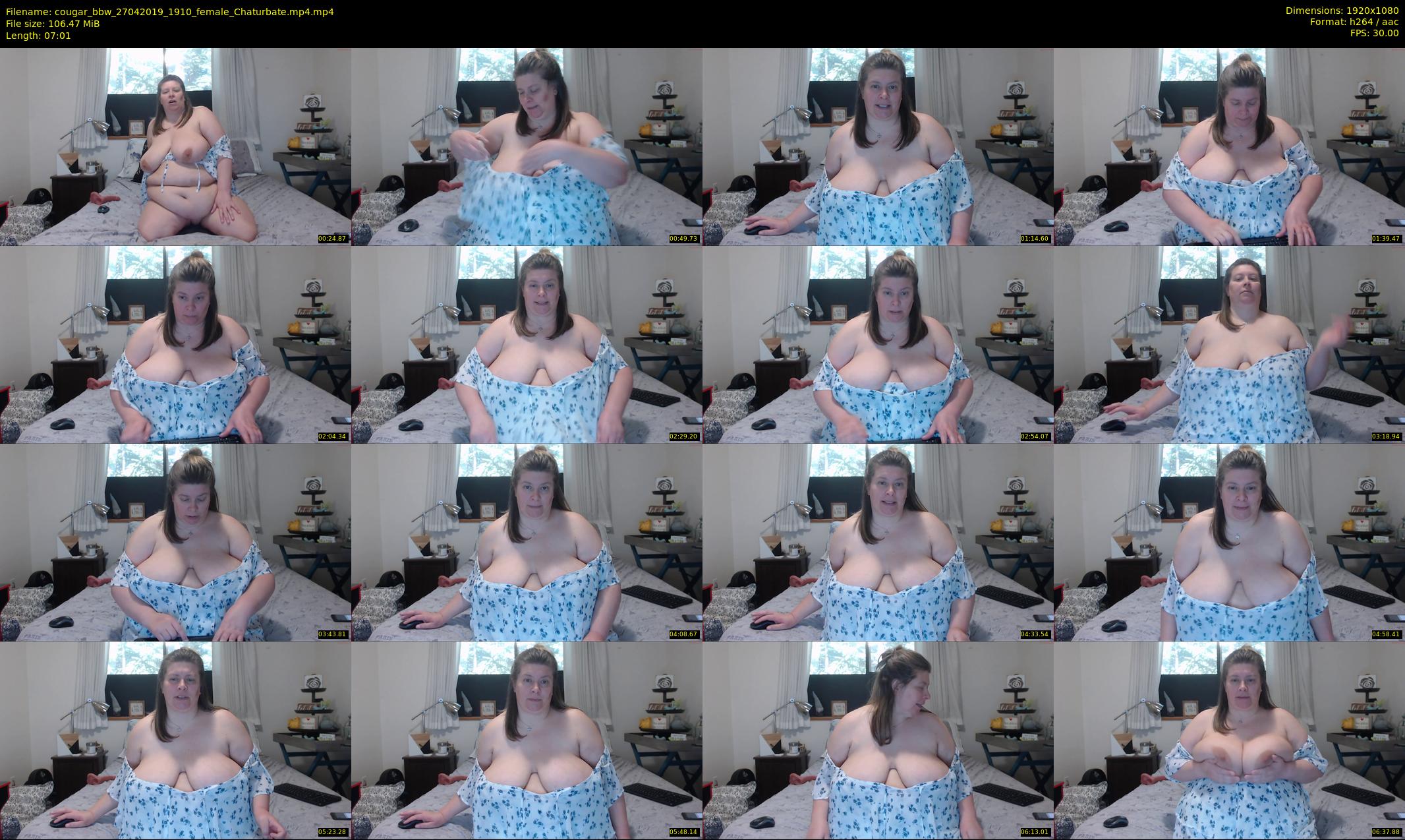 cougar_bbw — 8 minute Chaturbate female cam show recording, 1080p, Apr 27, 2019