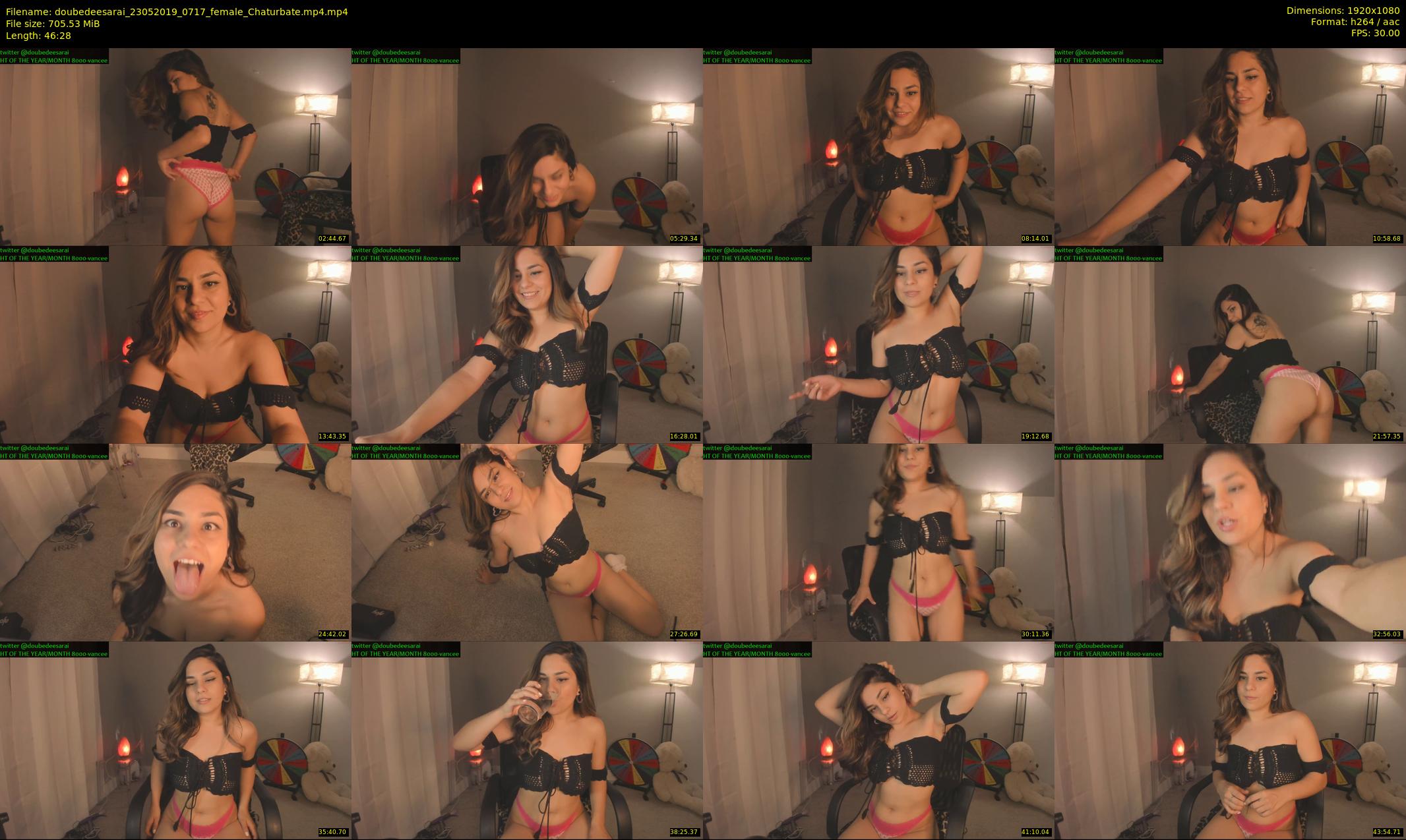 doubedeesarai — 47 minute Chaturbate female cam show recording, 1080p, May 23, 2019