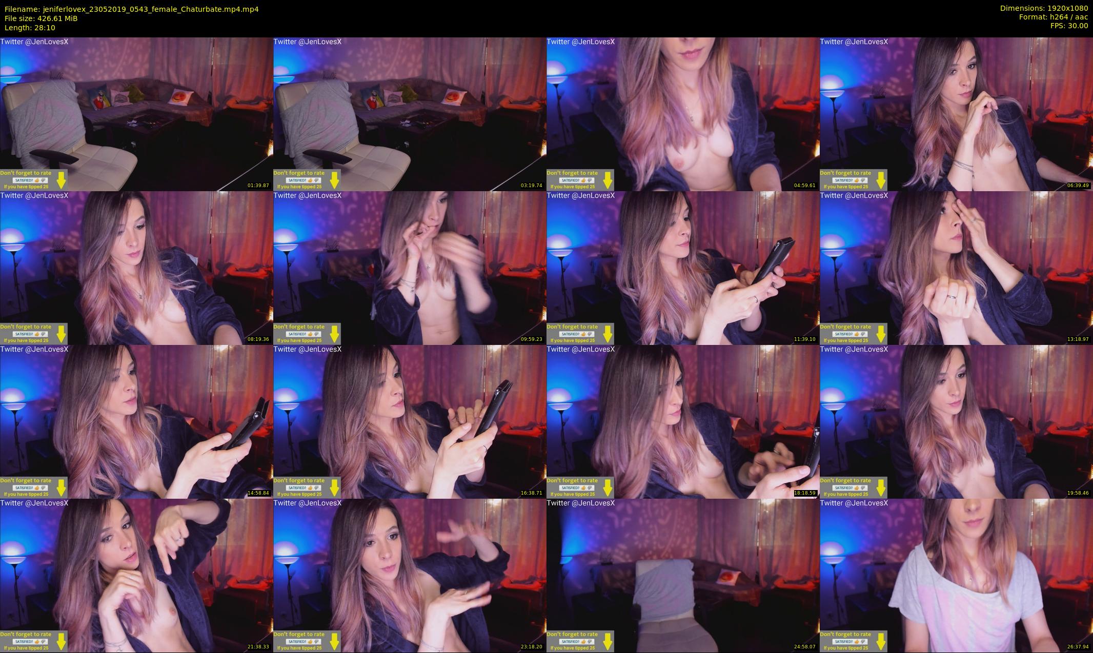 jeniferlovex — 29 minute Chaturbate female cam show recording, 1080p, May 23, 2019