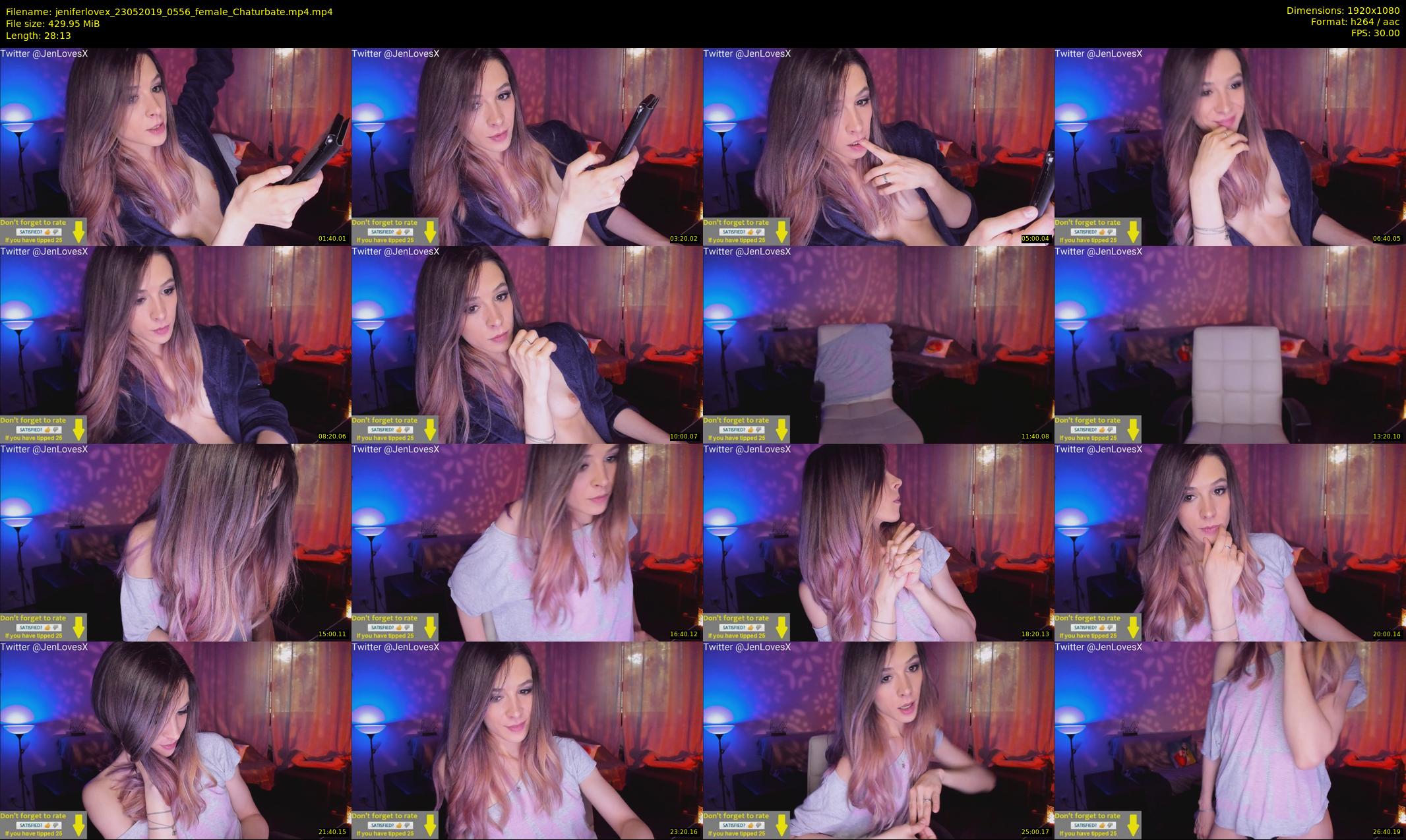 jeniferlovex — 29 minute Chaturbate female cam show recording, 1080p, May 23, 2019