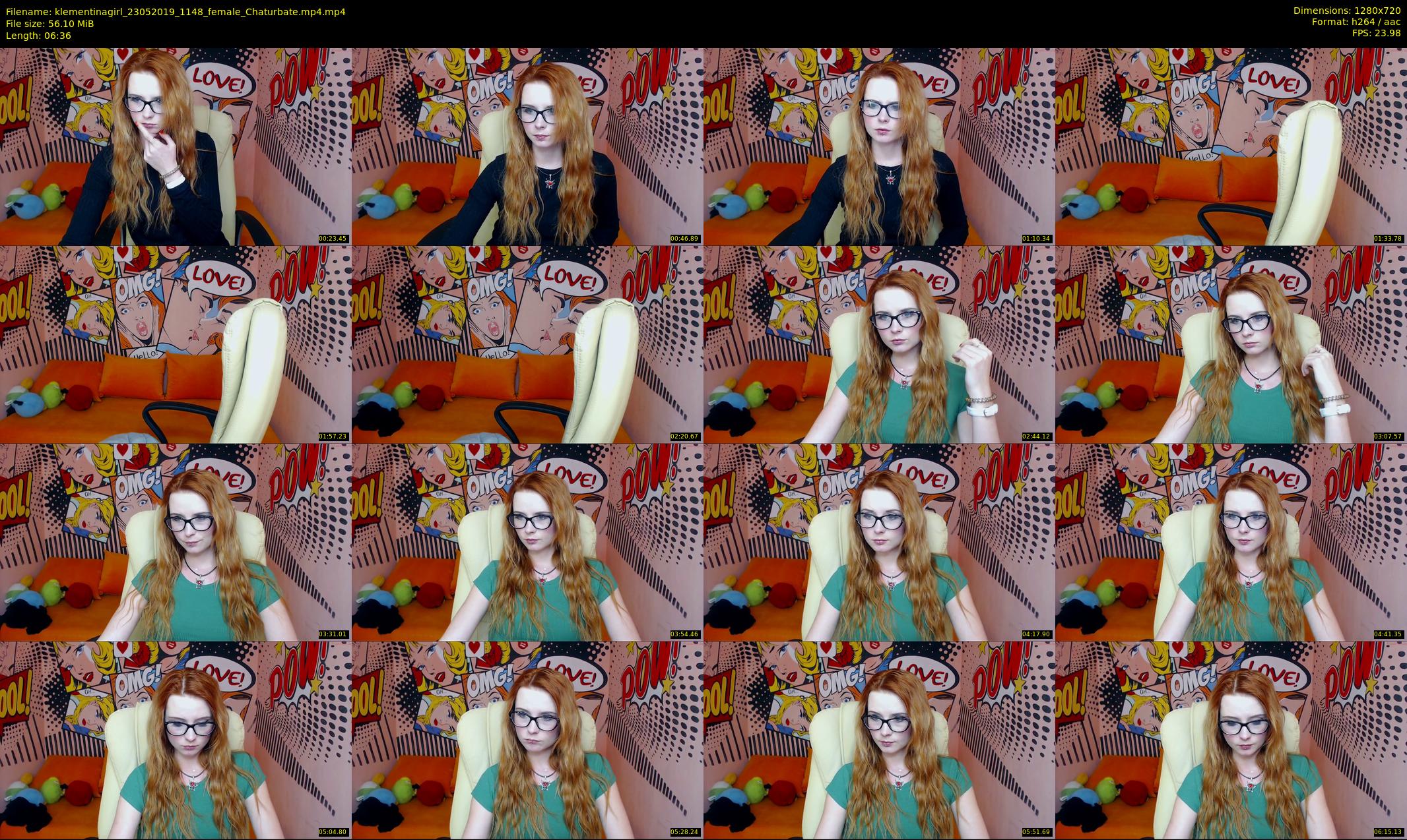 klementinagirl — 7 minute Chaturbate female cam show recording, 720p, May 23, 2019