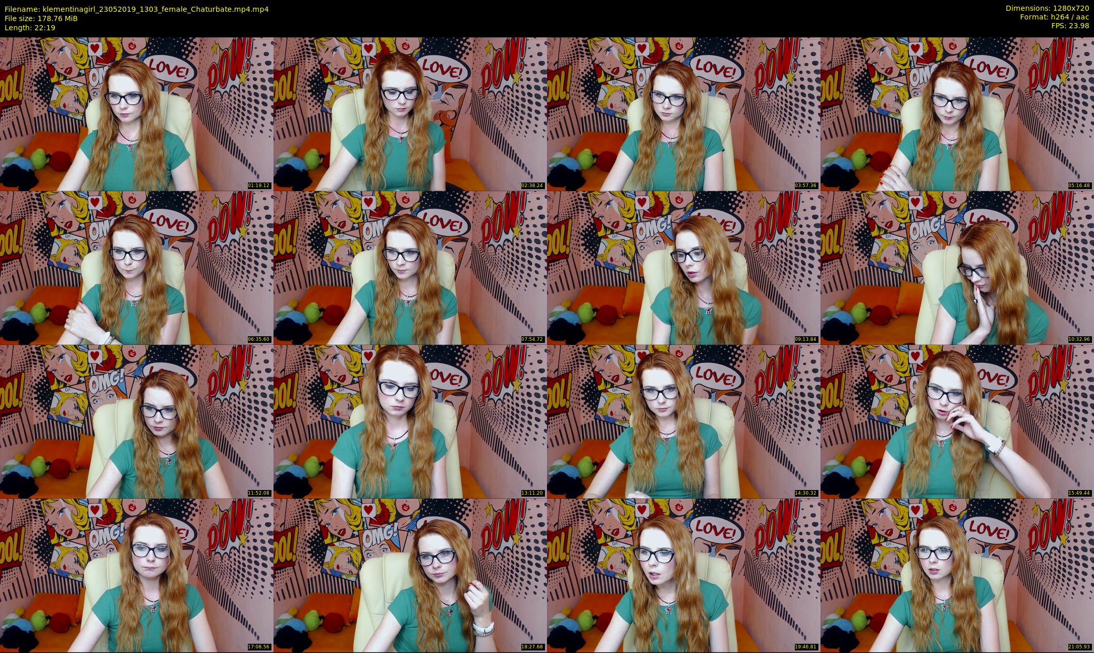 klementinagirl — 23 minute Chaturbate female cam show recording, 720p, May 23, 2019