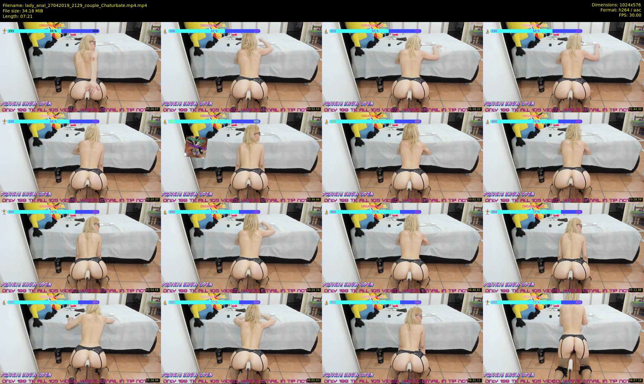 lady_anal — 8 minute Chaturbate female cam show recording, 480p, Apr 27, 2019