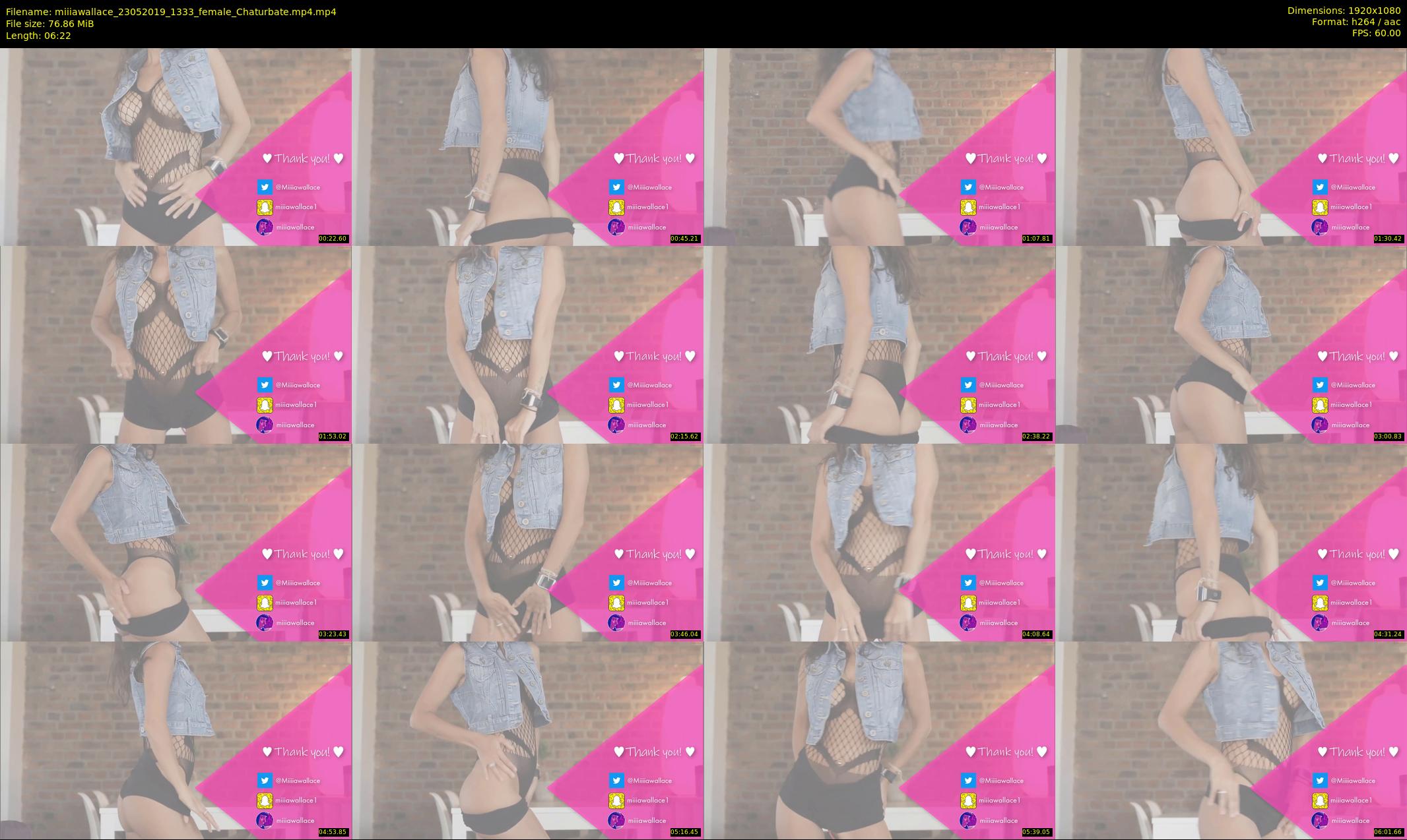 miiiawallace — 7 minute Chaturbate female cam show recording, 1080p, May 23, 2019