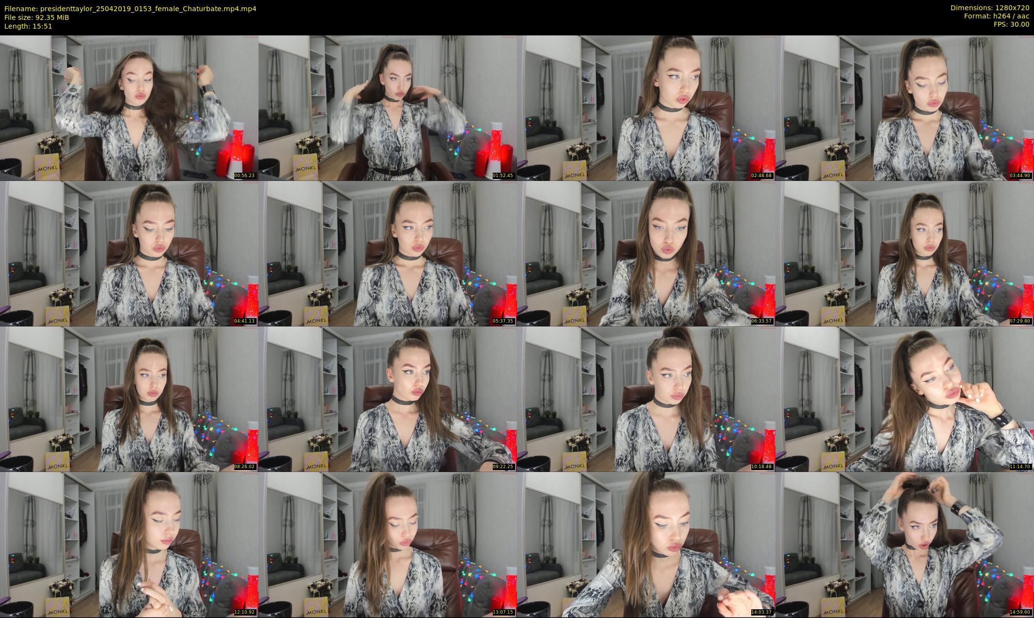 presidenttaylor — 16 minute Chaturbate female cam show recording, 720p, Apr 25, 2019