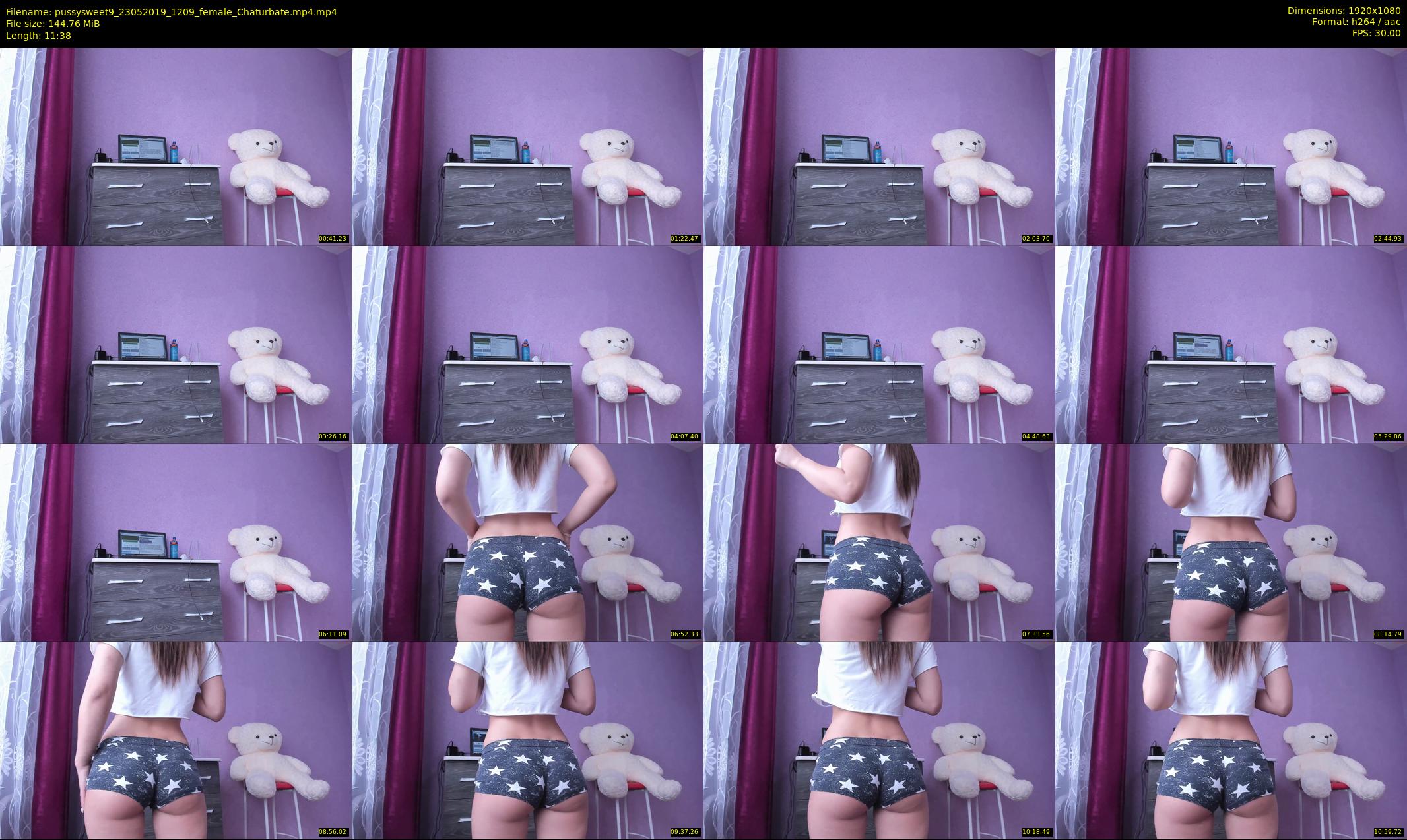 pussysweet9 — 12 minute Chaturbate female cam show recording, 1080p, May 23, 2019