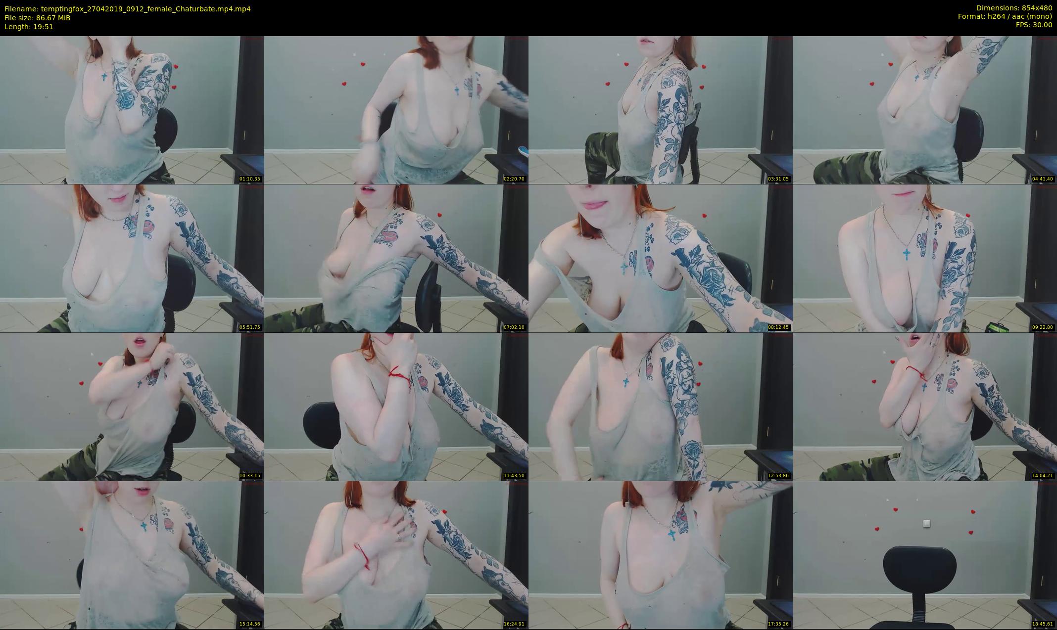 temptingfox — 20 minute Chaturbate female cam show recording, 480p, Apr 27, 2019