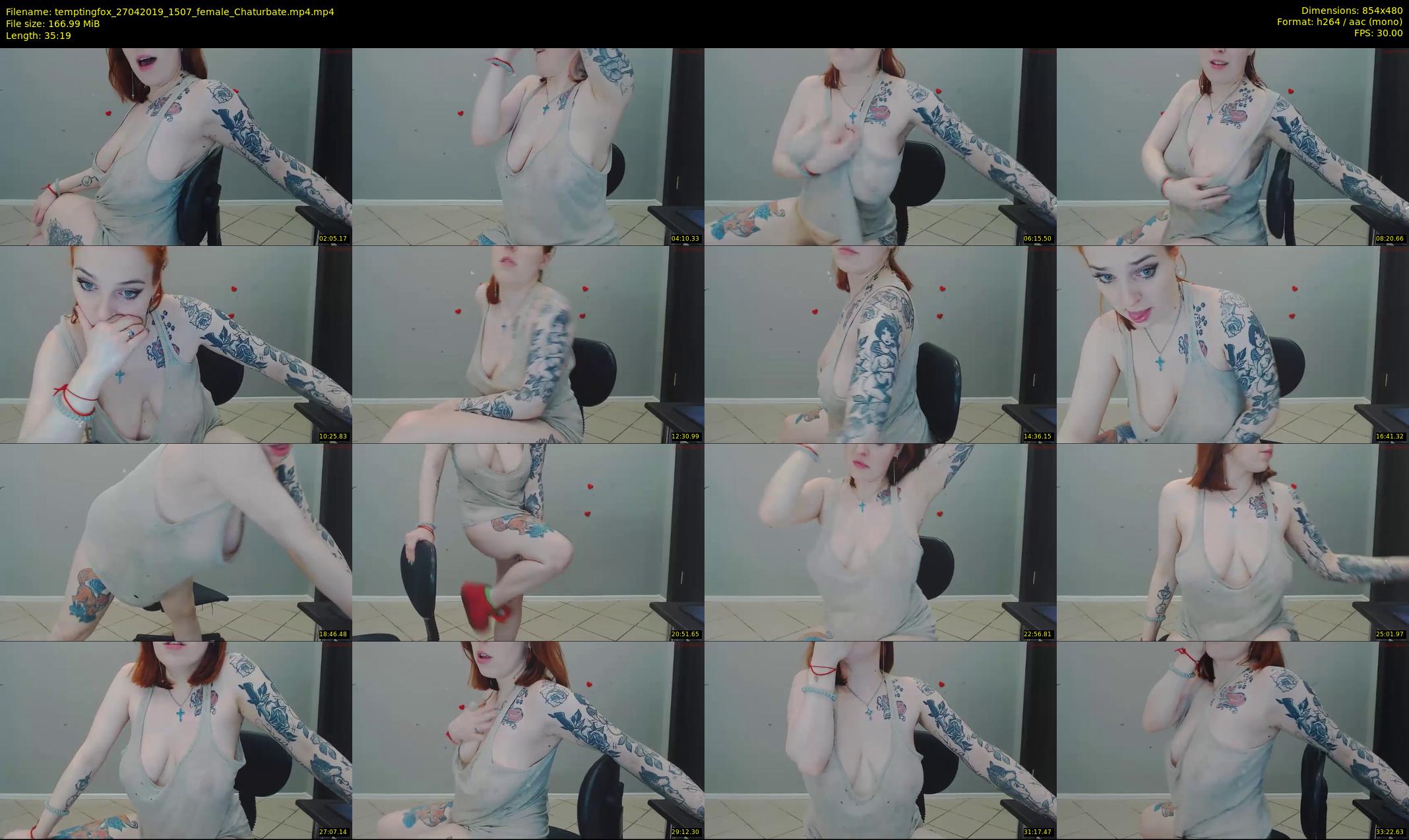 temptingfox — 36 minute Chaturbate female cam show recording, 480p, Apr 27, 2019