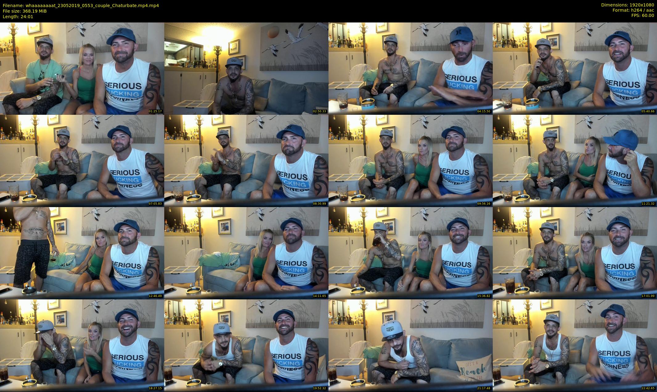 whaaaaaaaat — 25 minute Chaturbate couple cam show recording, 1080p, May 23, 2019