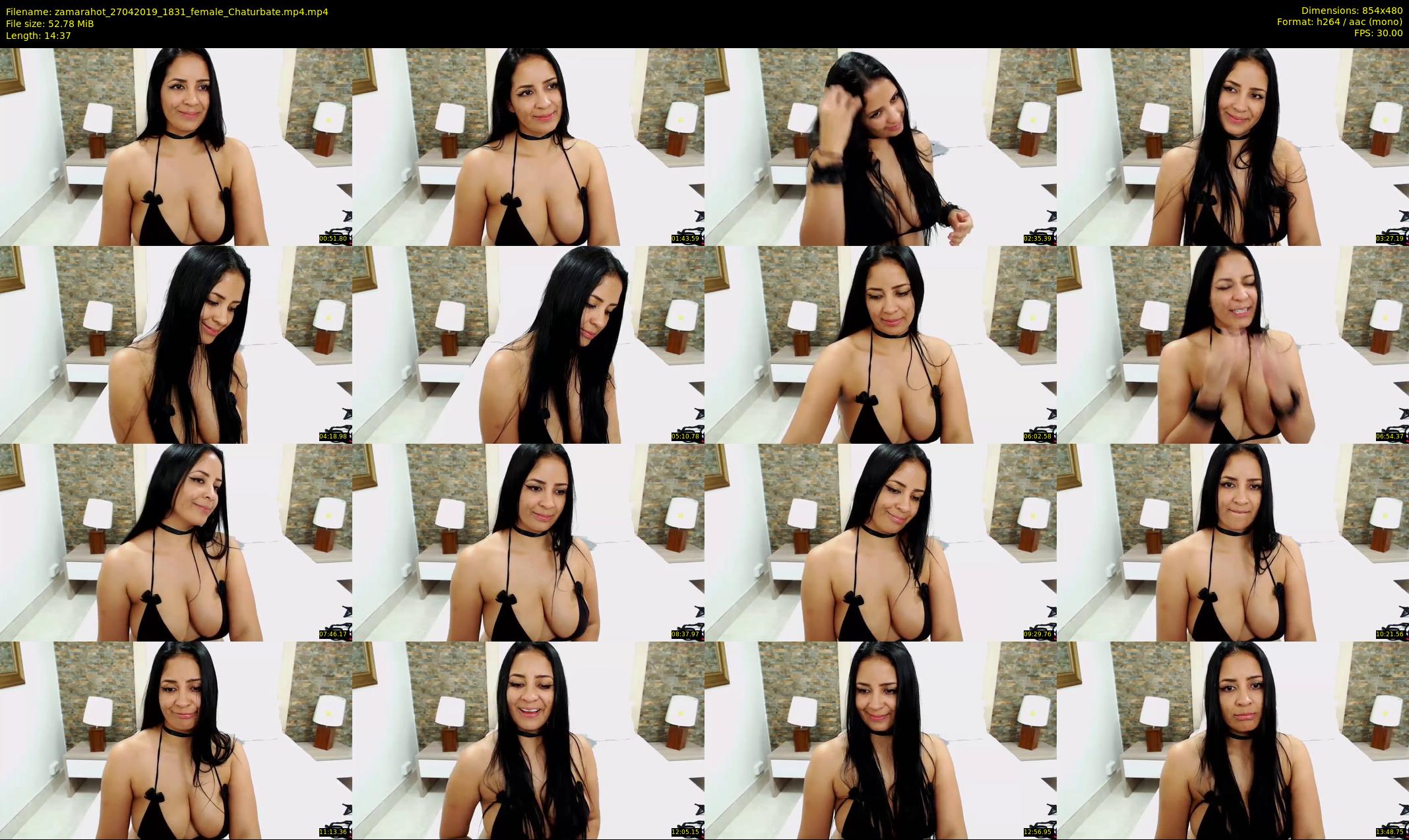 zamarahot — 15 minute Chaturbate female cam show recording, 480p, Apr 27, 2019