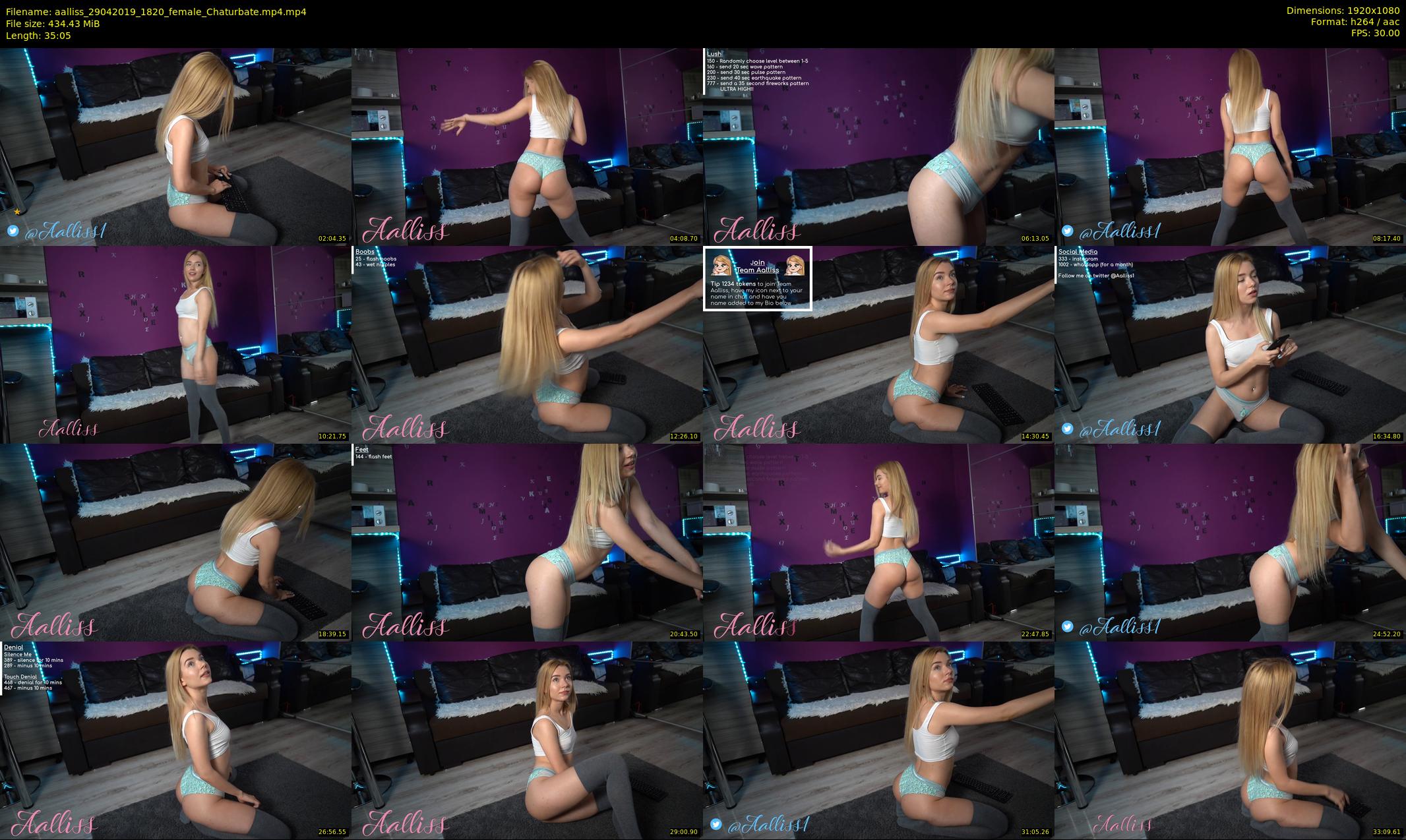 aalliss — 36 minute Chaturbate female cam show recording, 1080p, Apr 29, 2019