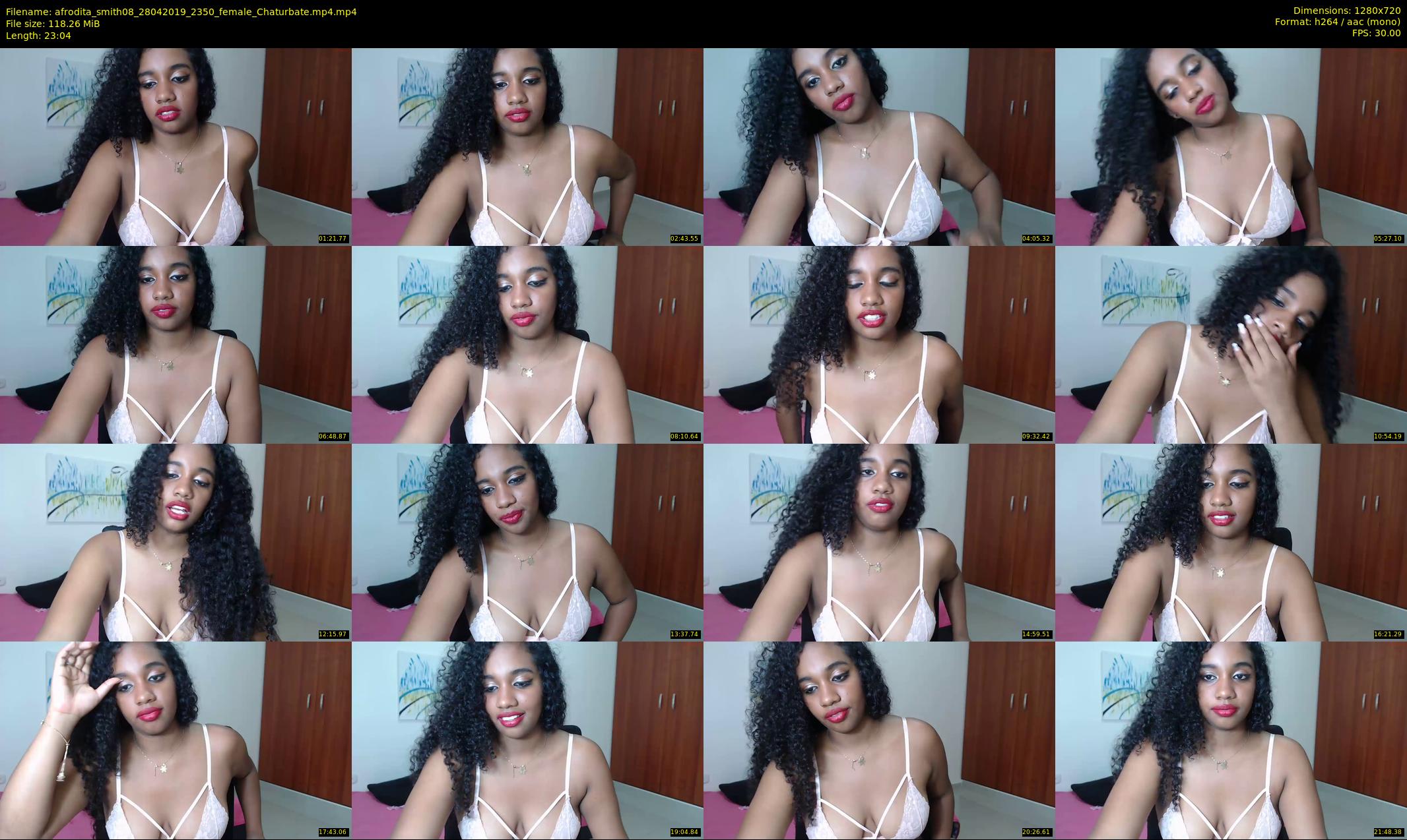 afrodita_smith08 — 24 minute Chaturbate female cam show recording, 720p, Apr 28, 2019