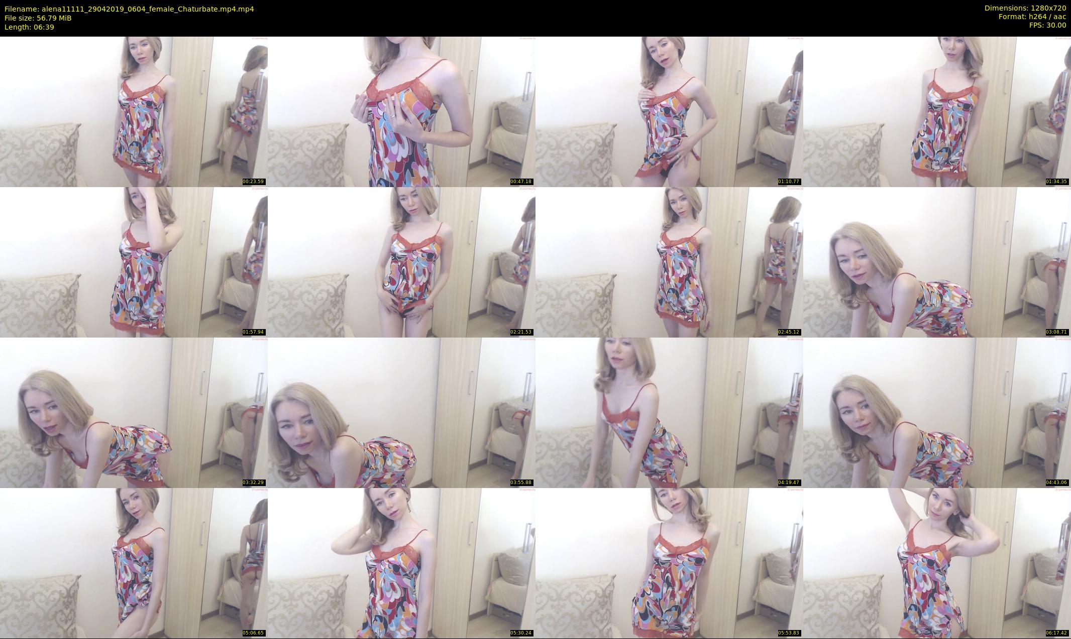 alena11111 — 7 minute Chaturbate female cam show recording, 720p, Apr 29, 2019
