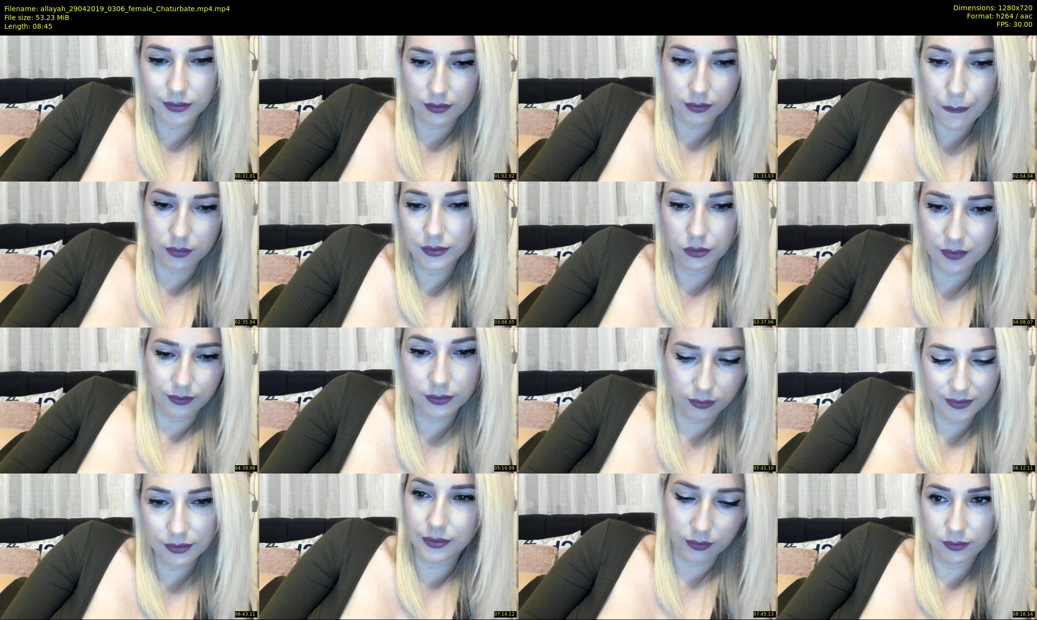 allayah — 9 minute Chaturbate female cam show recording, 720p, Apr 29, 2019