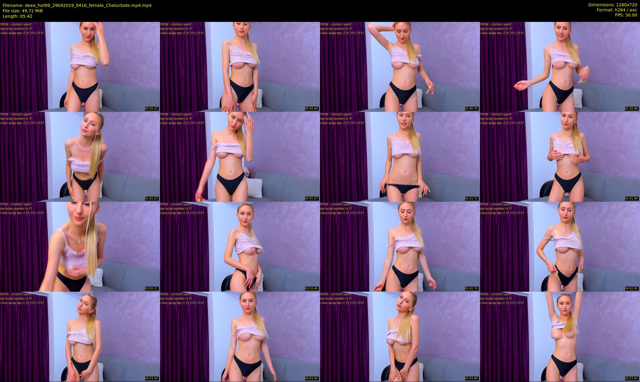 deea_hot99 — 6 minute Chaturbate female cam show recording, 720p, Apr 29, 2019