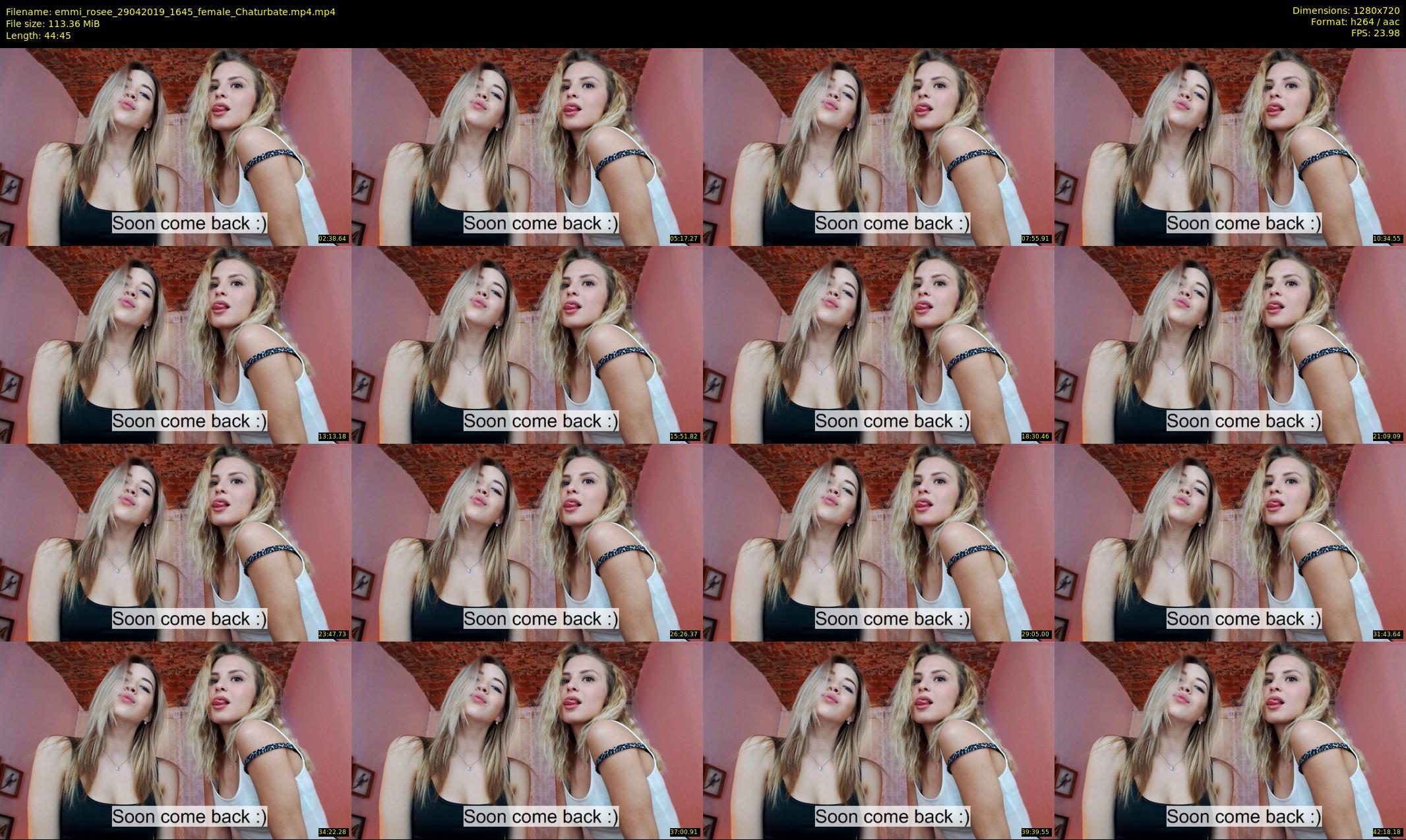 emmi_rosee — 45 minute Chaturbate female cam show recording, 720p, Apr 29, 2019