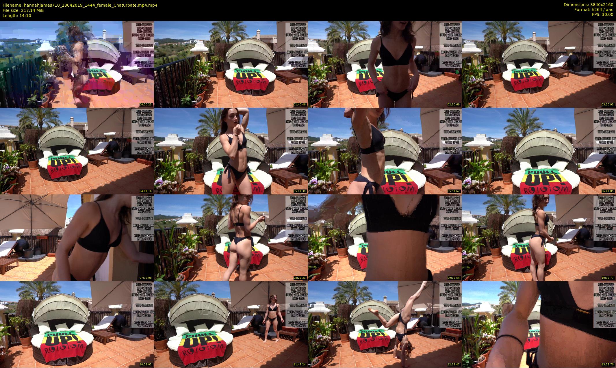 hannahjames710 — 15 minute Chaturbate female cam show recording, 4K, Apr 28, 2019