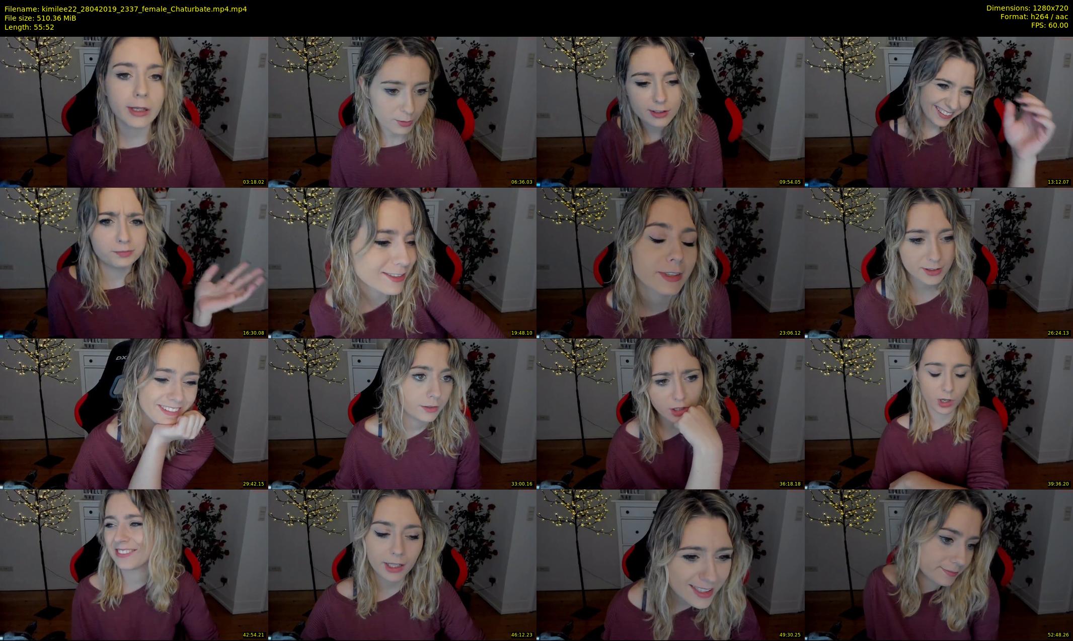 kimilee22 — 56 minute Chaturbate female cam show recording, 720p, Apr 28, 2019