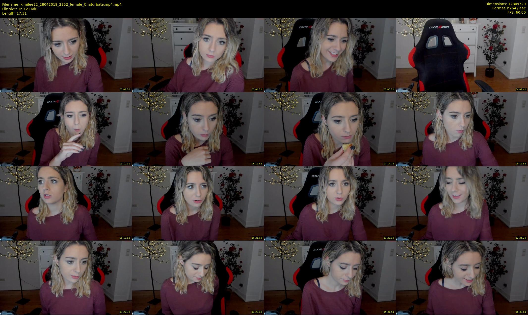kimilee22 — 18 minute Chaturbate female cam show recording, 720p, Apr 28, 2019