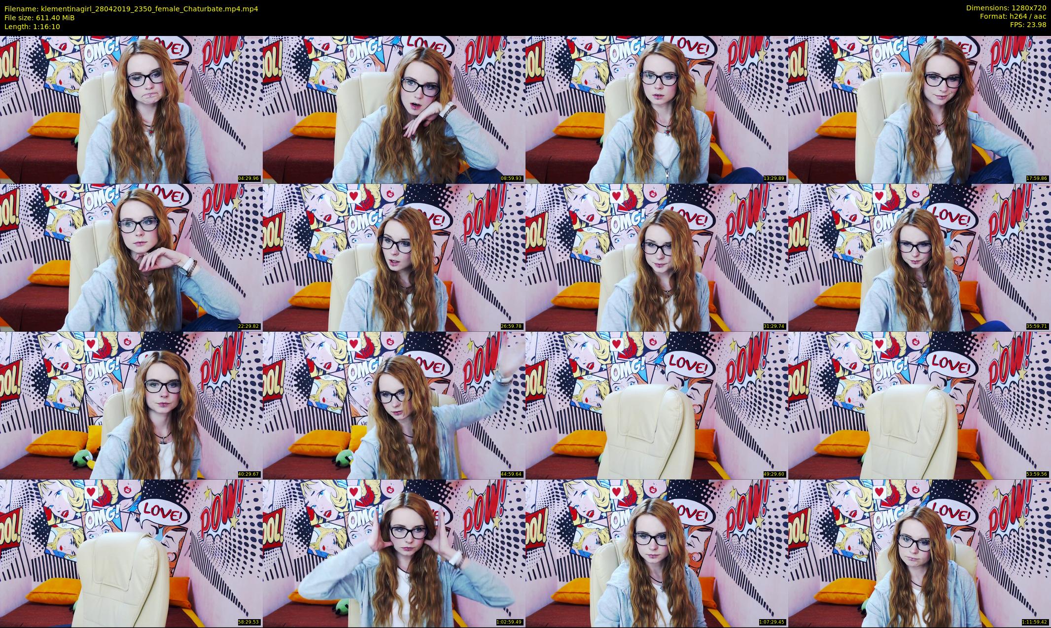 klementinagirl — 77 minute Chaturbate female cam show recording, 720p, Apr 28, 2019