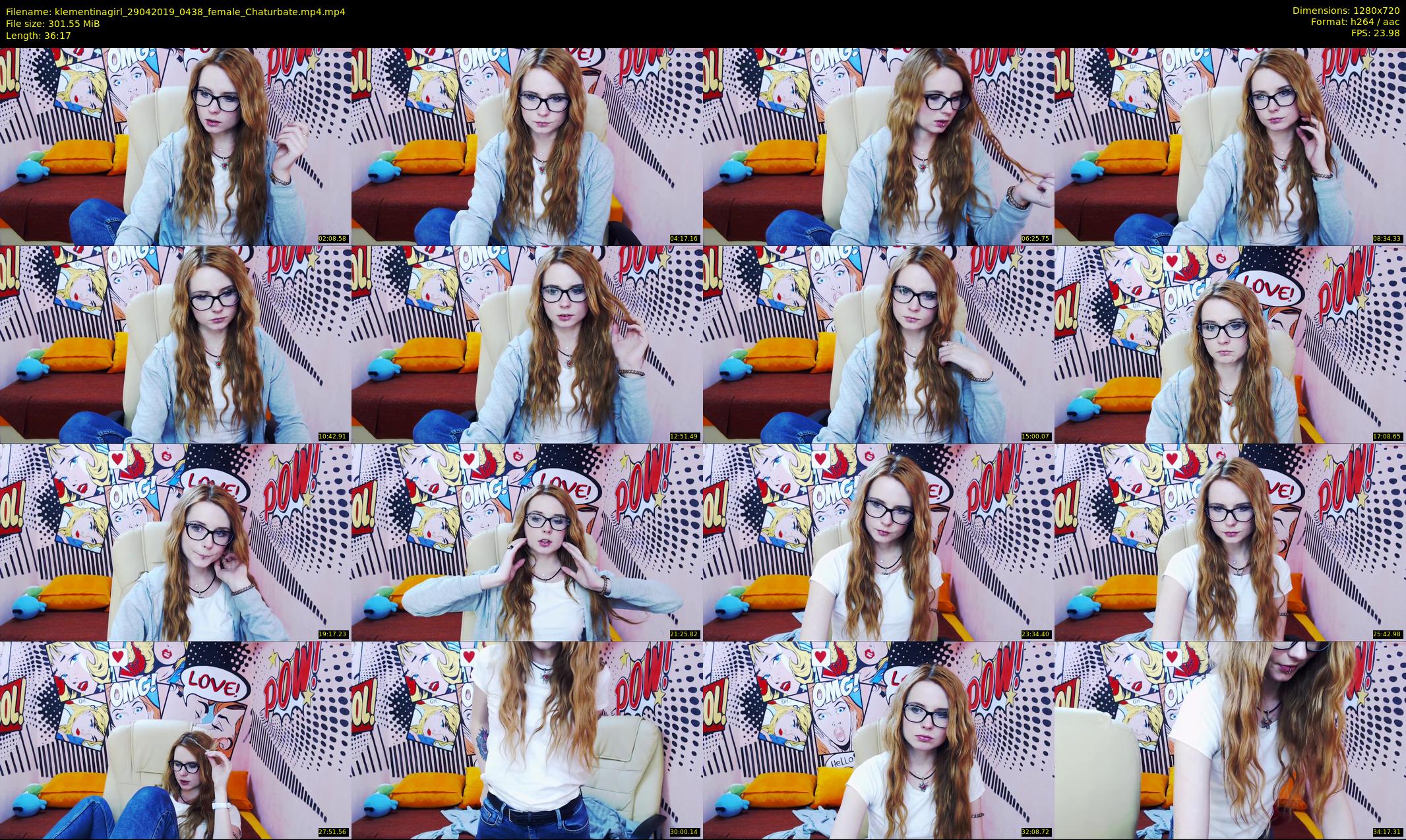 klementinagirl — 37 minute Chaturbate female cam show recording, 720p, Apr 29, 2019