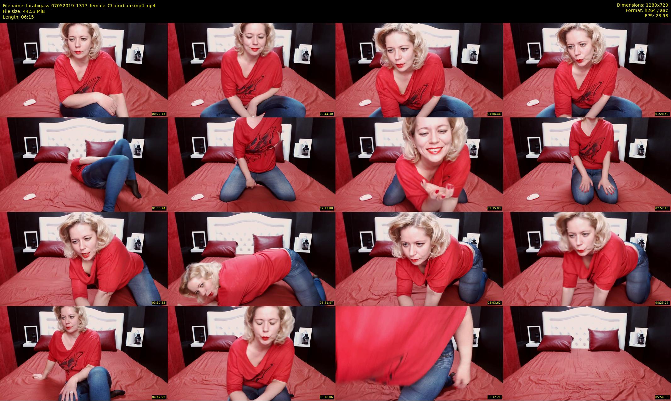 lorabigass — 7 minute Chaturbate female cam show recording, 720p, May 7, 2019
