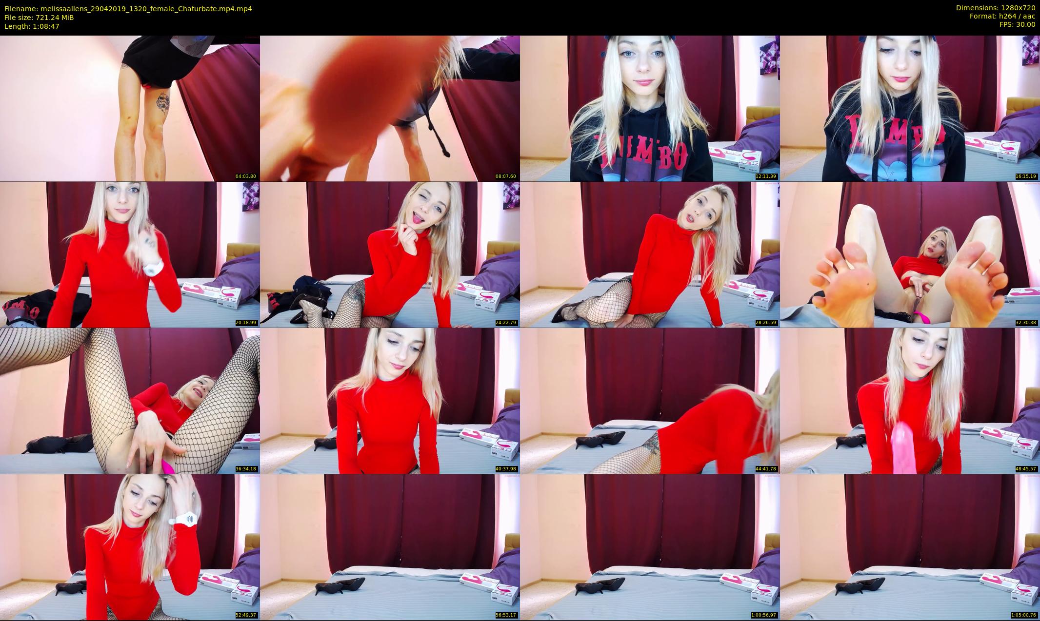 melissaallens — 69 minute Chaturbate female cam show recording, 720p, Apr 29, 2019