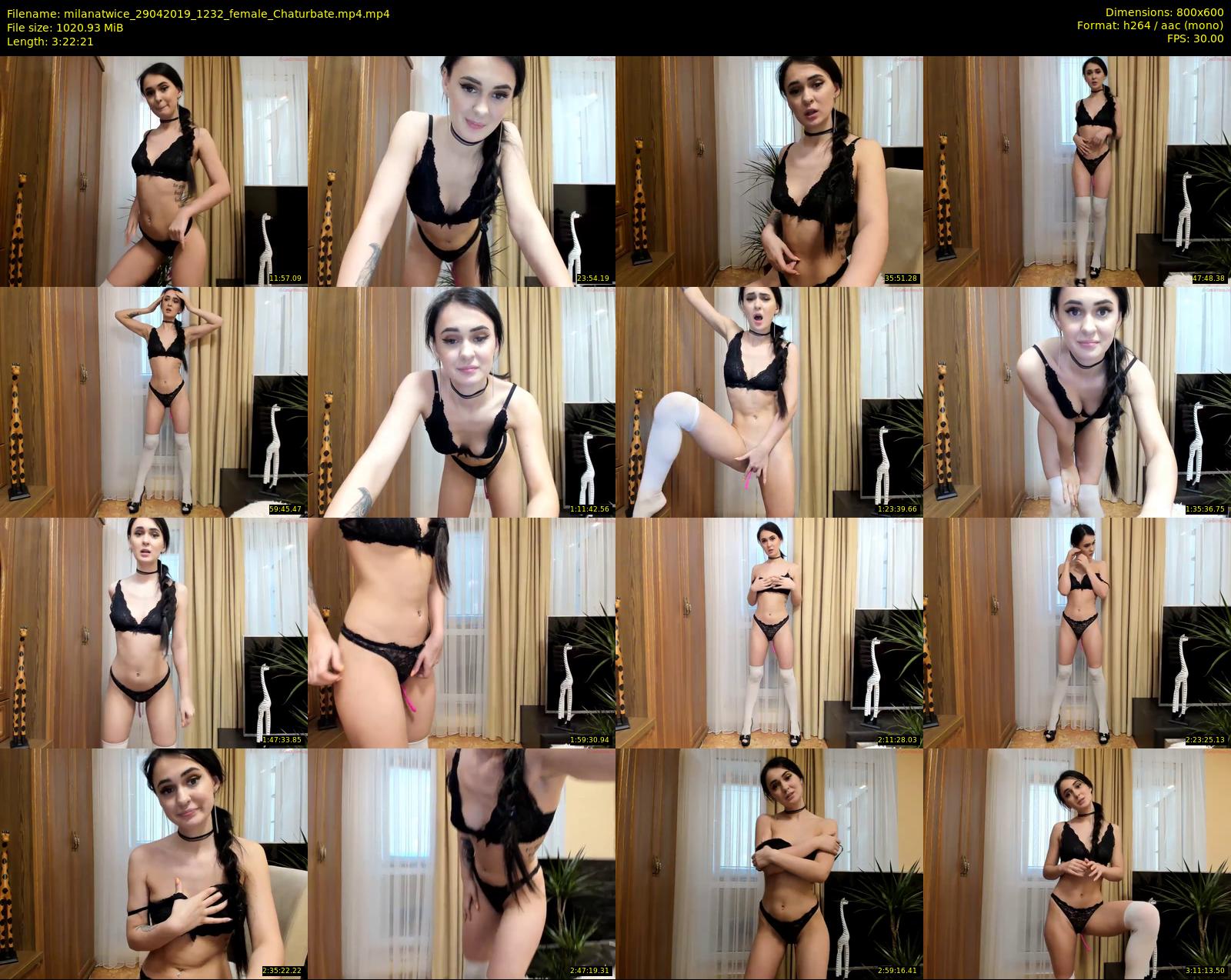 milanatwice — 203 minute Chaturbate female cam show recording, 480p, Apr 29, 2019