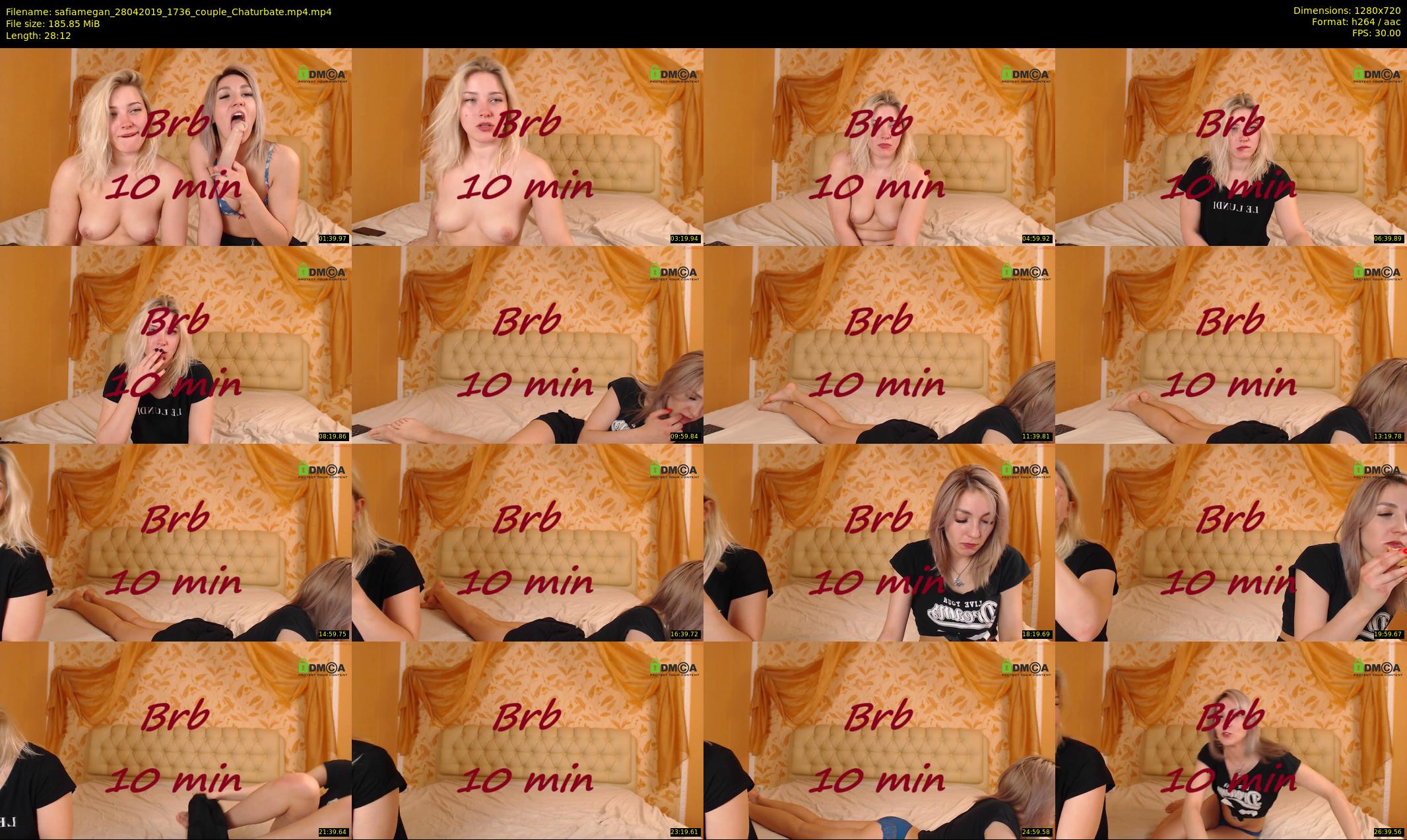 safiamegan — 29 minute Chaturbate couple cam show recording, 720p, Apr 28, 2019