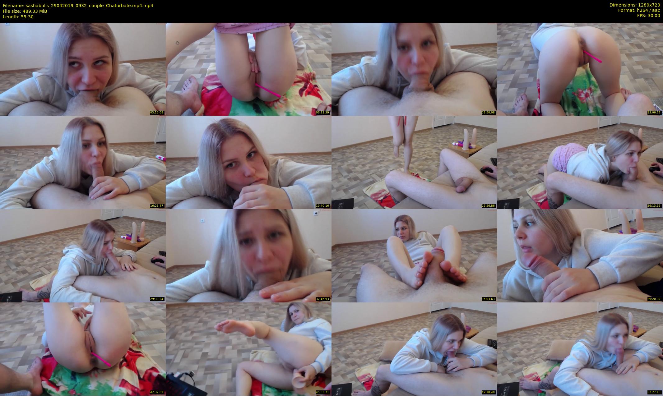 sashabulls — 56 minute Chaturbate couple cam show recording, 720p, Apr 29, 2019