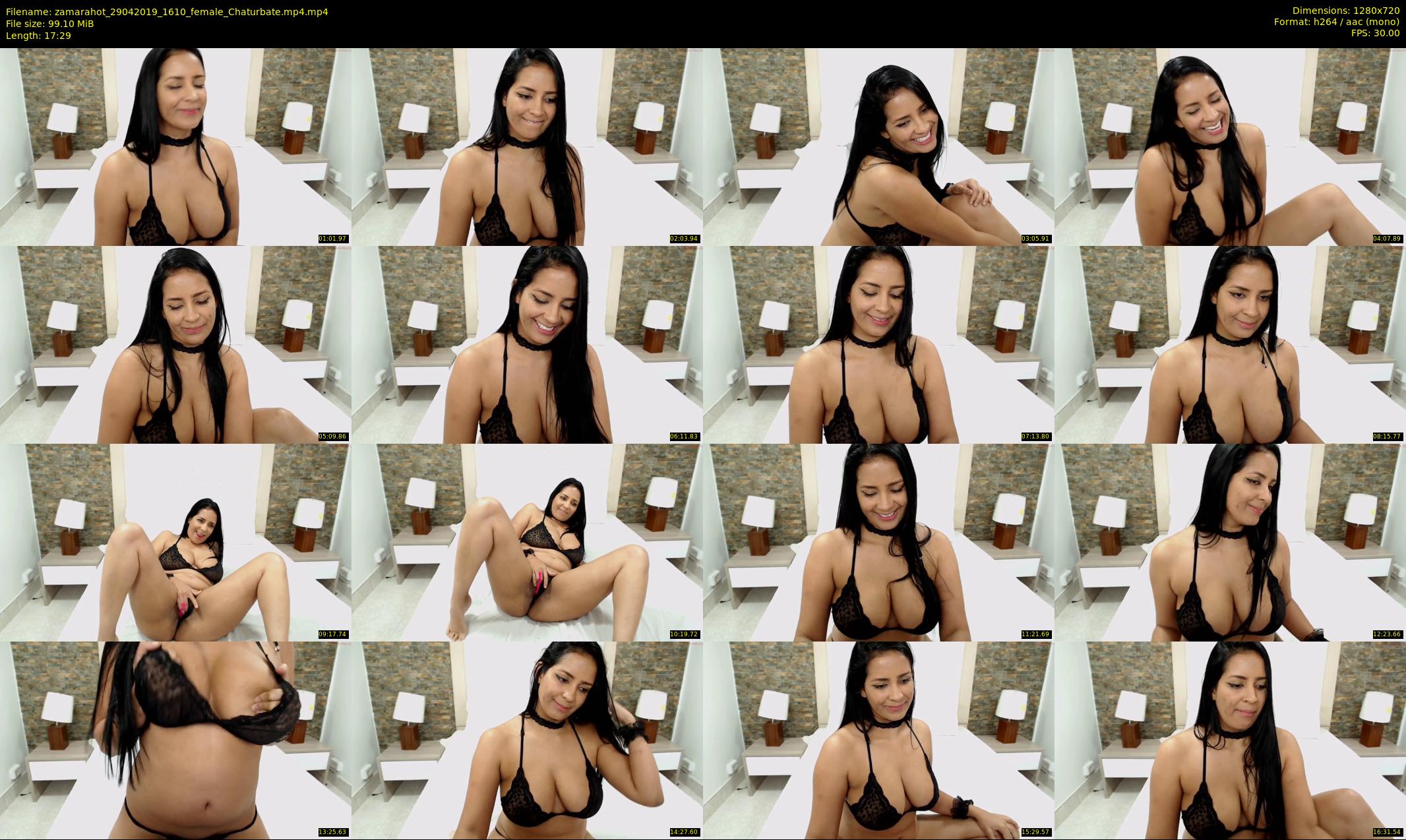 zamarahot — 18 minute Chaturbate female cam show recording, 720p, Apr 29, 2019