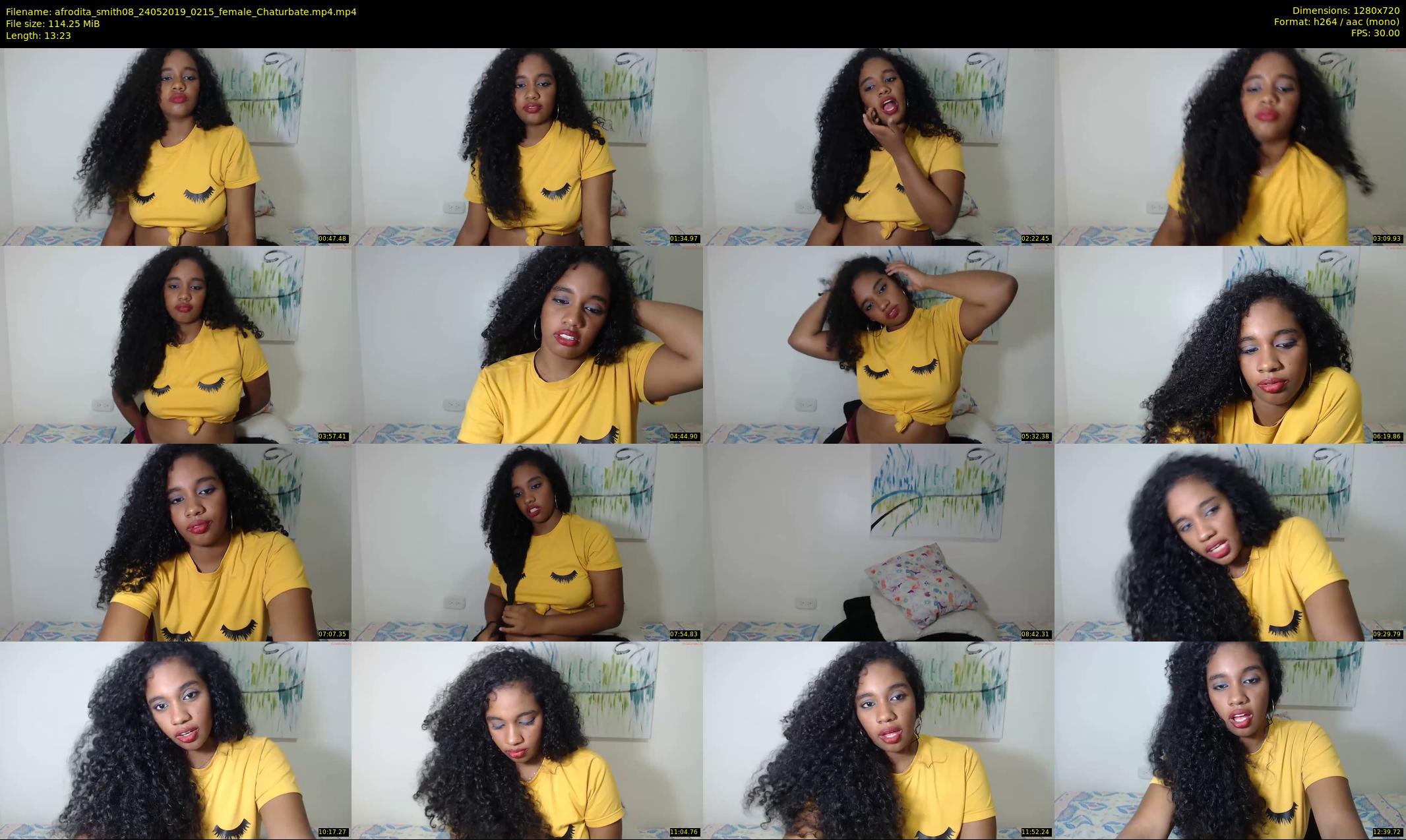afrodita_smith08 — 14 minute Chaturbate female cam show recording, 720p, May 24, 2019