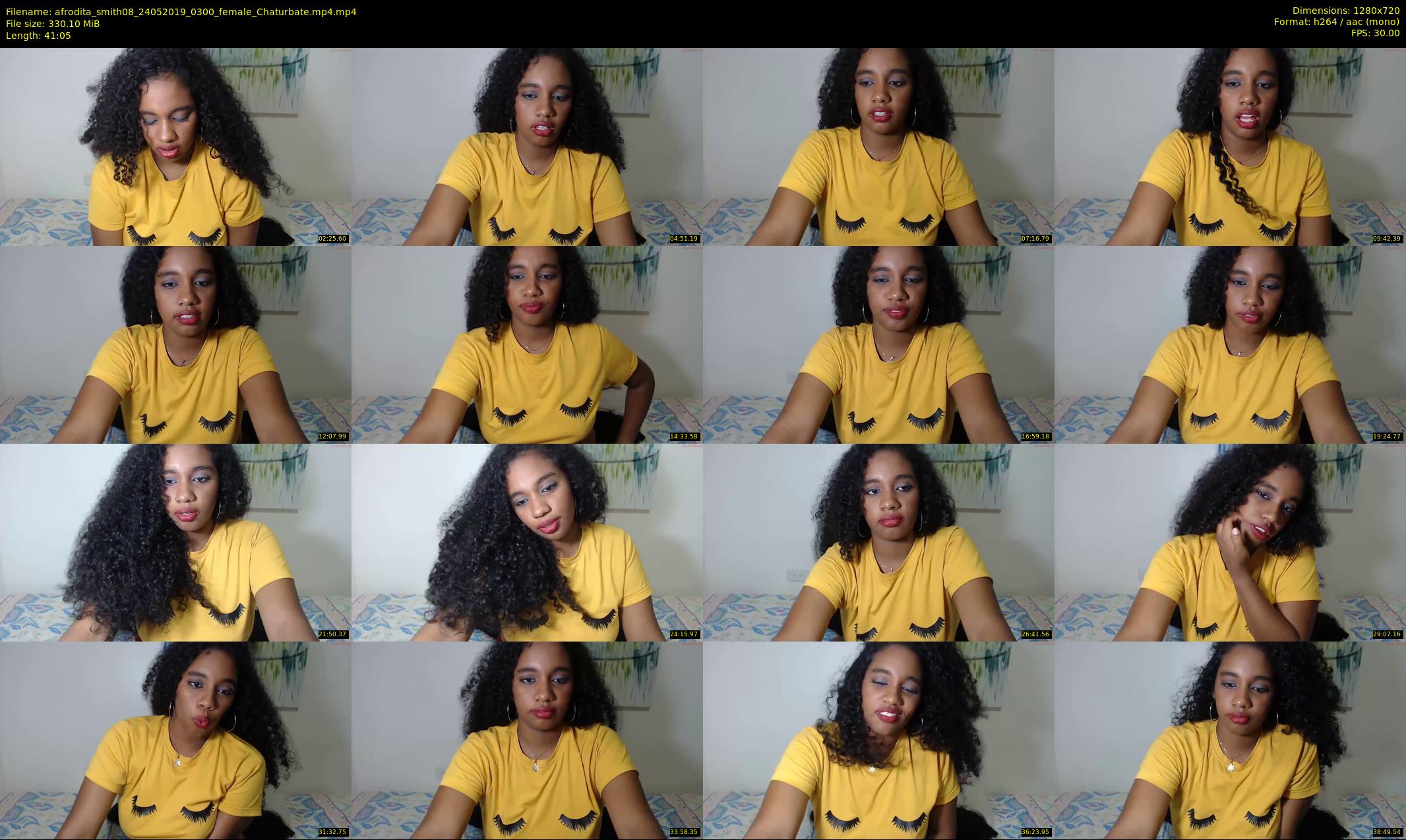 afrodita_smith08 — 42 minute Chaturbate female cam show recording, 720p, May 24, 2019