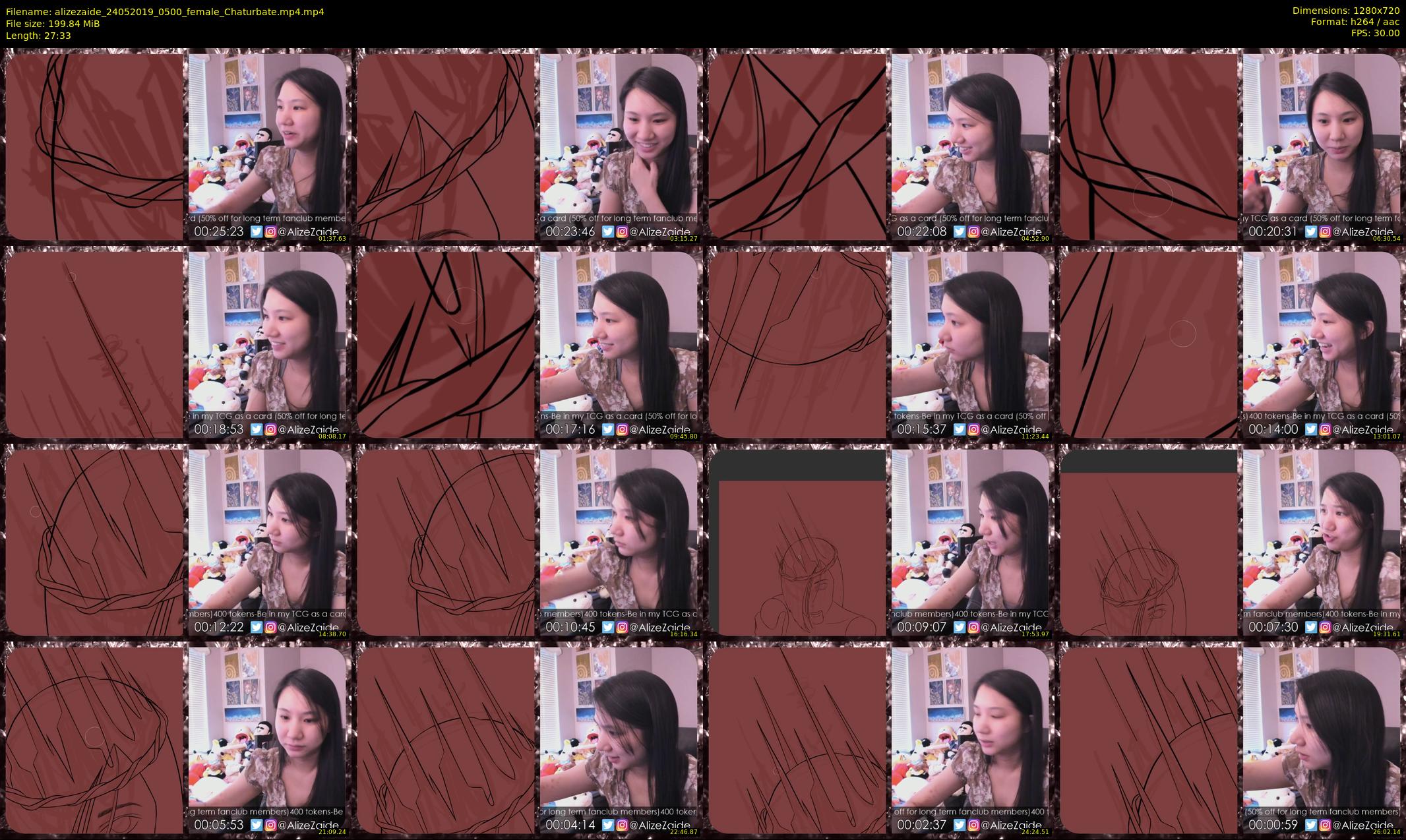 alizezaide — 28 minute Chaturbate female cam show recording, 720p, May 24, 2019