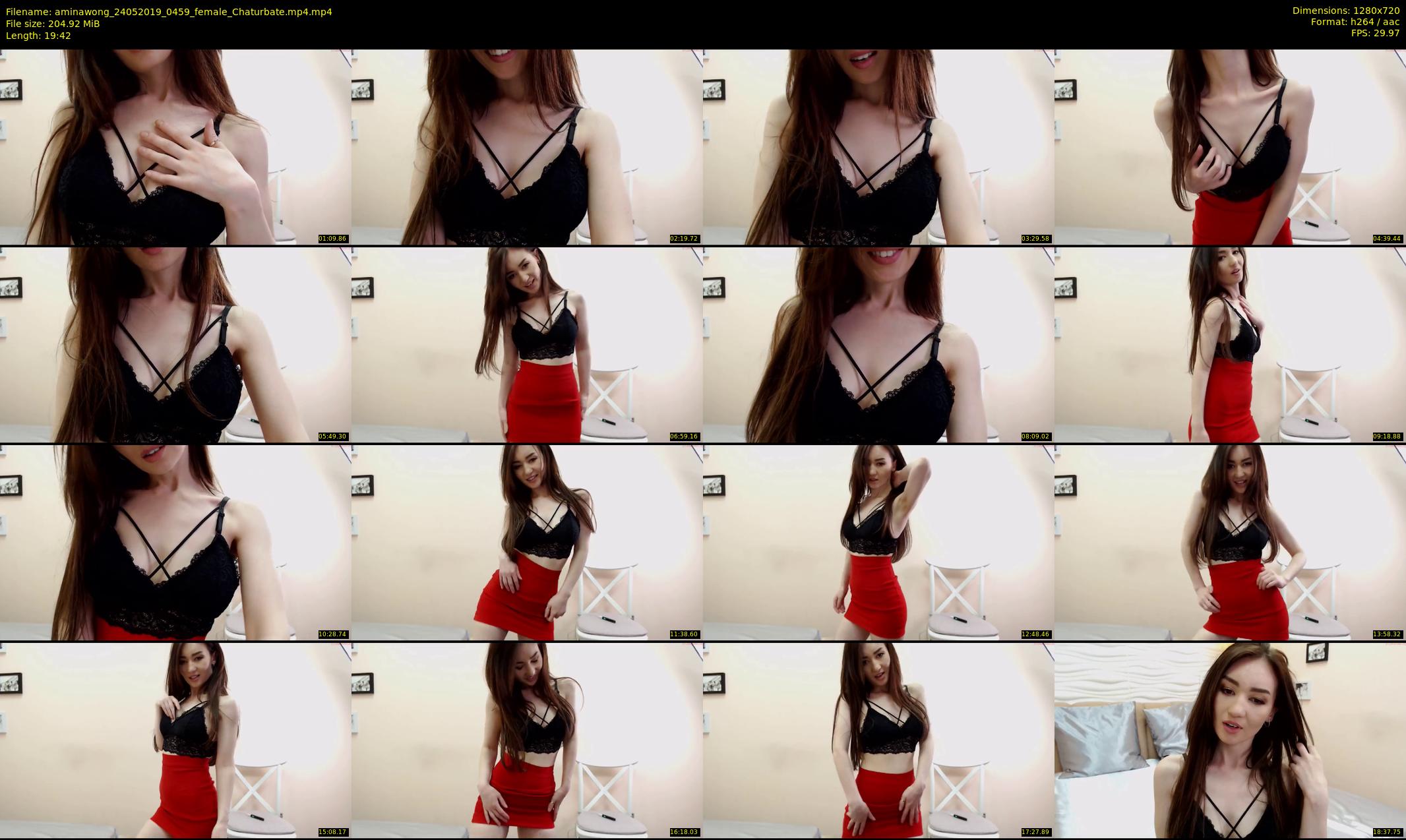 aminawong — 20 minute Chaturbate female cam show recording, 720p, May 24, 2019