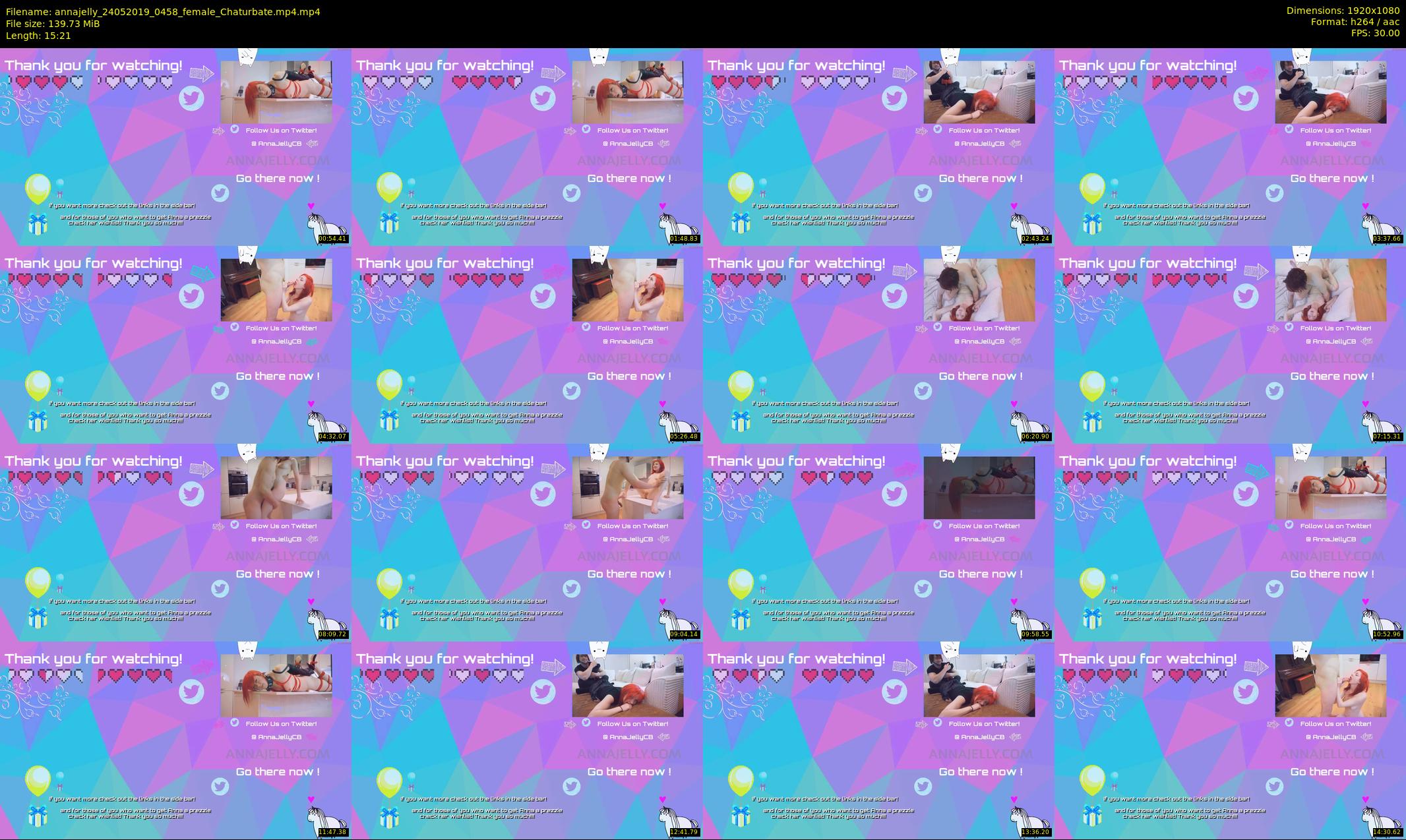 annajelly — 16 minute Chaturbate couple cam show recording, 1080p, May 24, 2019