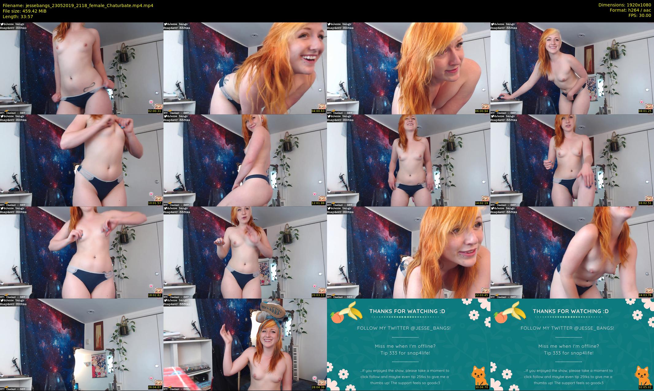 jessebangs — 34 minute Chaturbate female cam show recording, 1080p, May 23, 2019