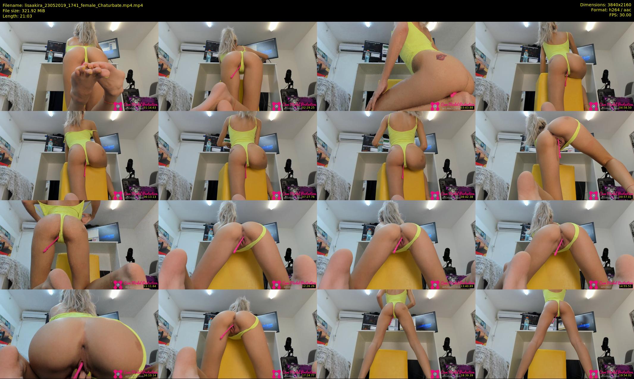 lisaakira — 22 minute Chaturbate female cam show recording, 4K, May 23, 2019