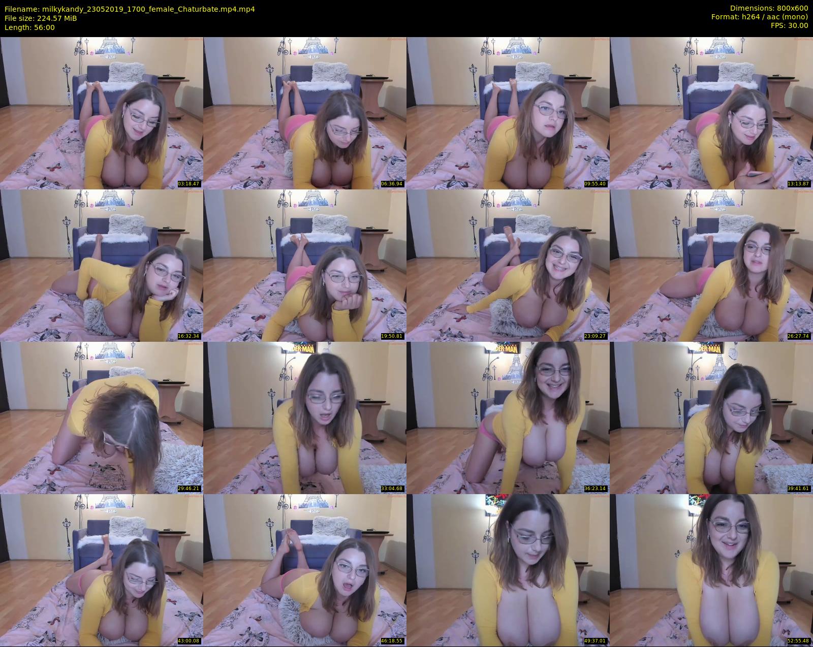 milkykandy — 56 minute Chaturbate female cam show recording, 480p, May 23, 2019