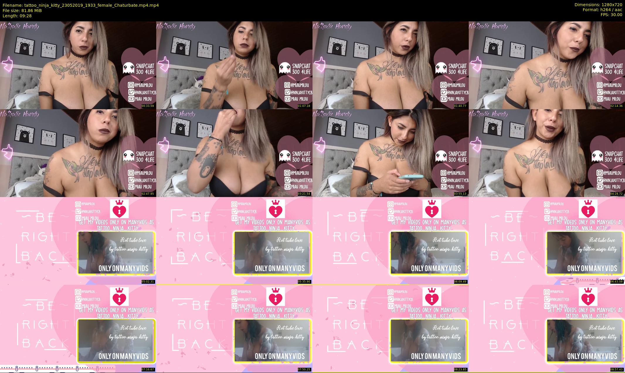 tattoo_ninja_kitty — 10 minute Chaturbate female cam show recording, 720p, May 23, 2019
